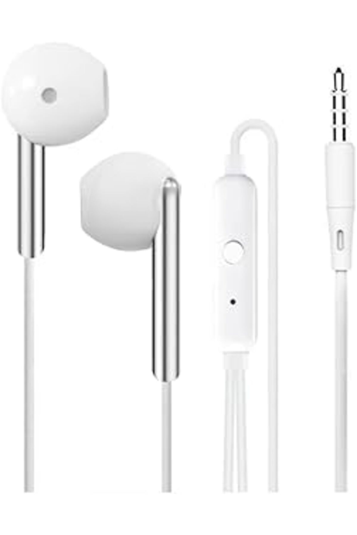 karadağsb K103 3.5Mm Jack Girişli Metal Yüksek Ses Sporcu Kulak İçi Extra Bass Beyaz Kulaklık Stereo B