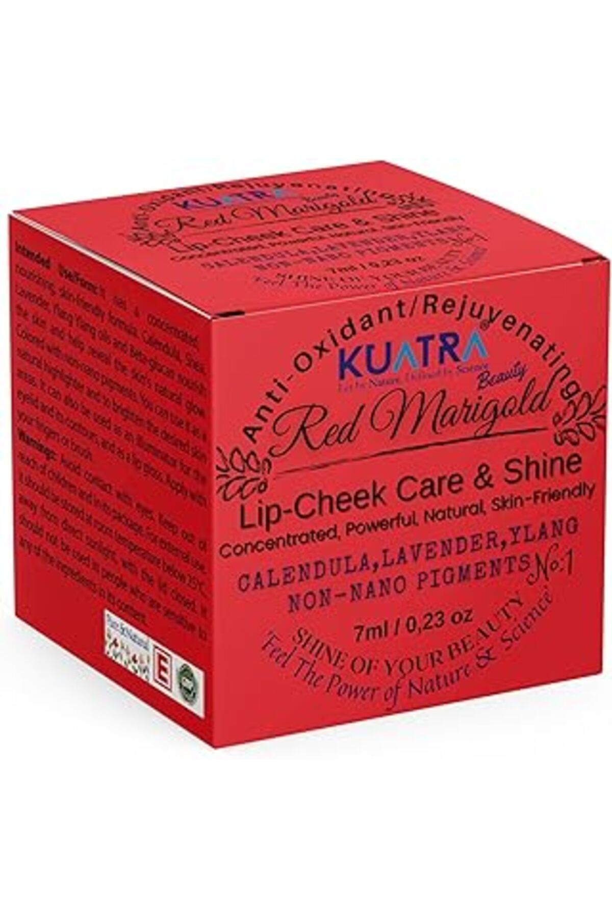 NZM TİCARET Kuatra Red Marigold Doğal İçerikli Nemlendirici - Antioksidan Işıltı Veren Balm (Ruj - Allık - Göz