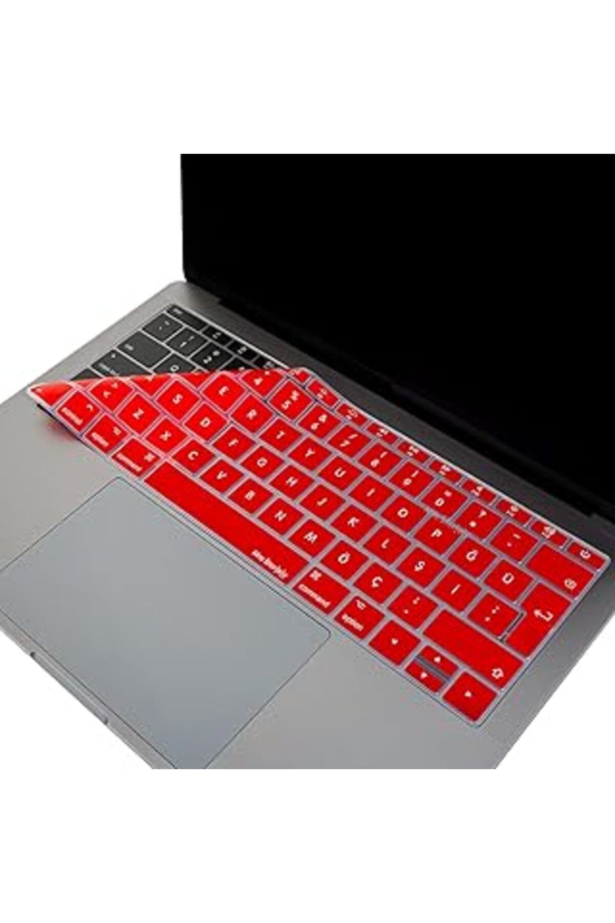 Pazarcan Mcstorey Laptop Macbook Pro Klavye Koruyucu (TÜRKÇE Q) 12ınç A1534-13ınç A1708 Ile Uyumlu Kırmızı