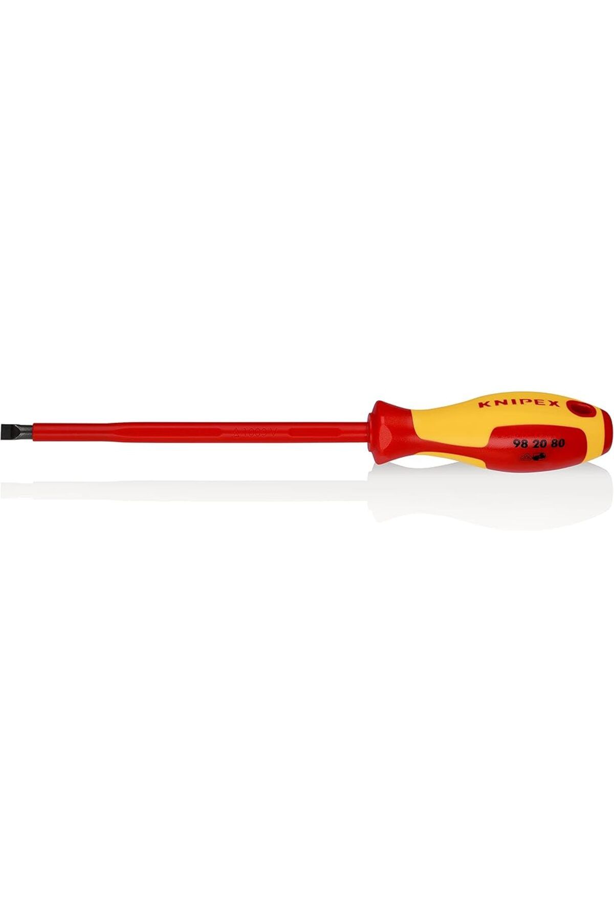 NETWORK ART Knipex Yarıklı Vidalar İçin Tornavida, Perdahlı, Yalıtkan Çok Bileşenli Sap, 295 Mm 98 20 80