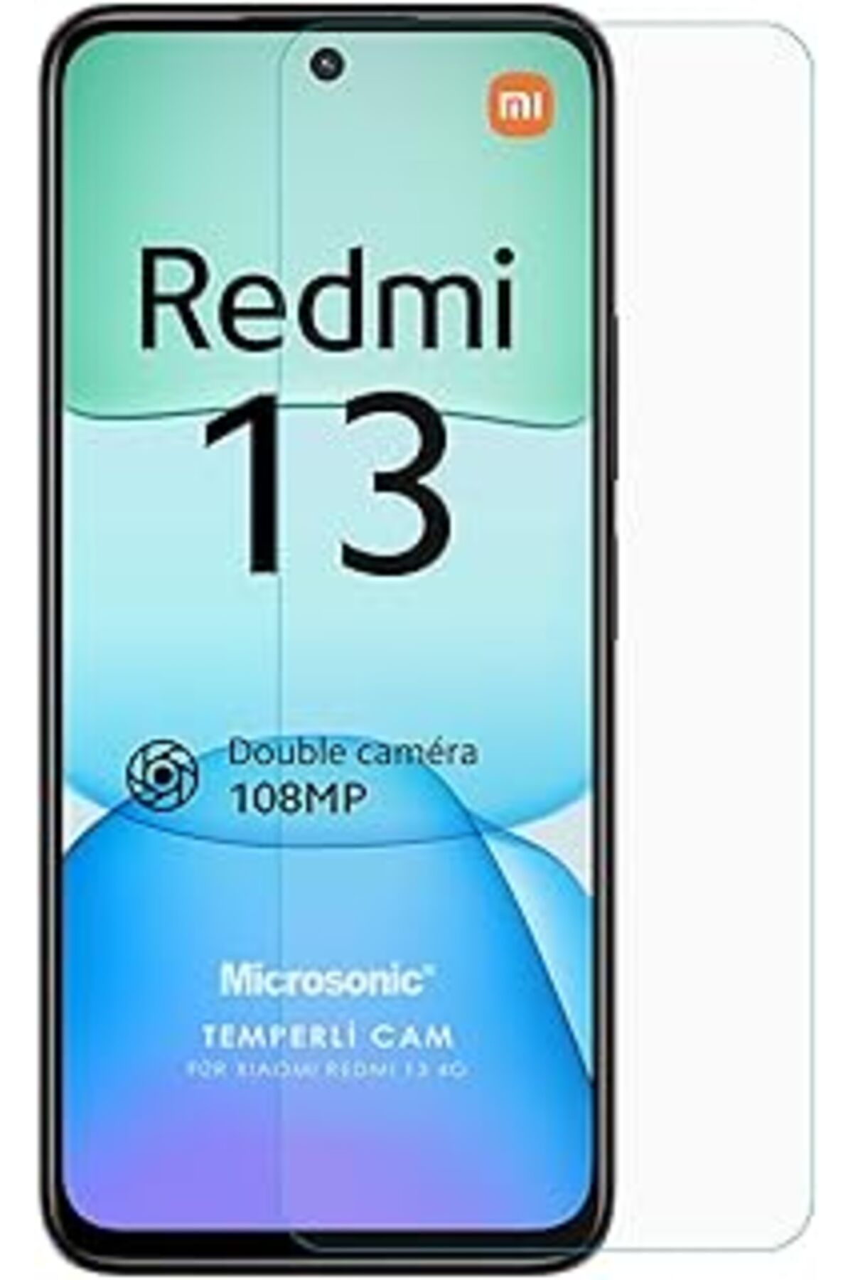 Pİ GLOBAL Microsonic Xiaomi Redmi 13 4G Tempered Glass Cam Ekran Koruyucu [Redmi 13 4G Ile Uyumlu Ekran Koruy