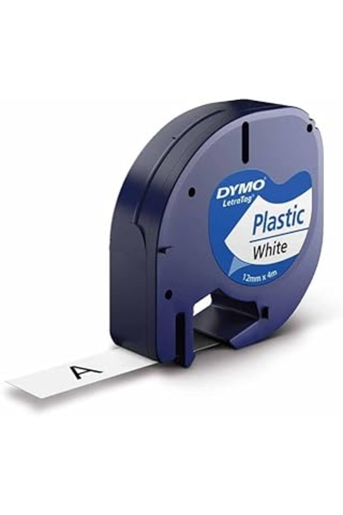 DENİZBİLİŞİM Dymo Letratag Plastik Şerit (12 Mm X 4 Mt), Beyaz (59422)