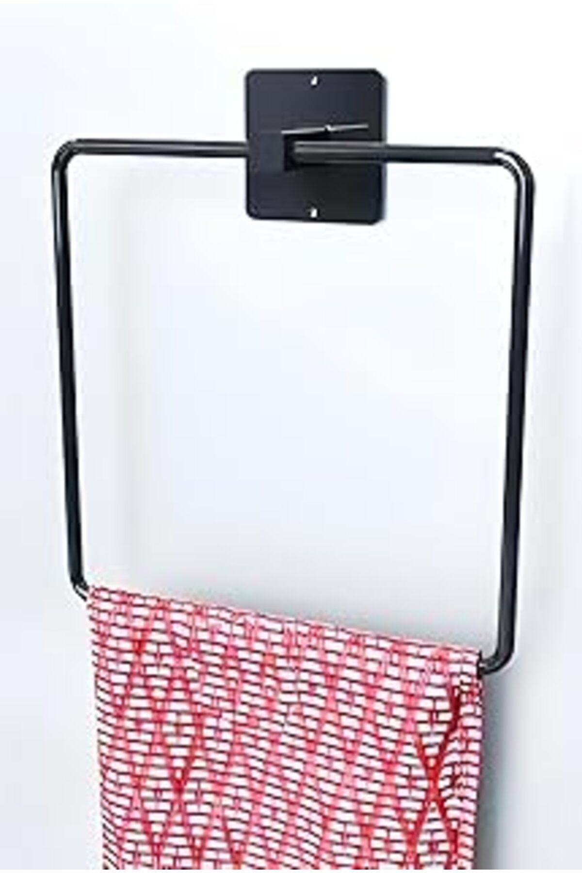 NZM TİCARET Kyrotech Metal Kare Havluluk, Banyo Havluluk, Mutfak Havluluk, Paslanmaz Yapışkanlı Askı, Havlu Sta