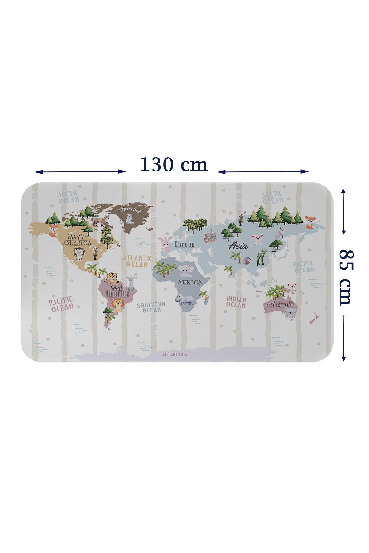 Haye Collection Eğitici Dünya Haritası Dünya Atlası Çocuk ve Bebek Odası Duvar Sticker-85x130-3825