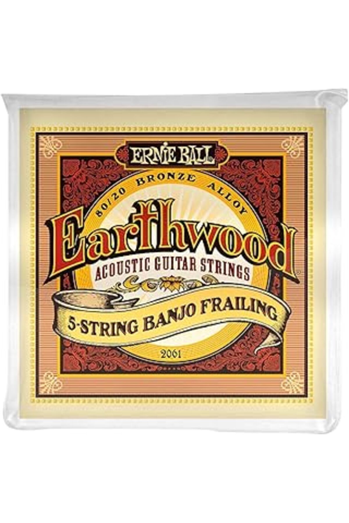 DENİZBİLİŞİM Ernie Ball P02061 Earthwood 5-String Banjo Frailing Loop End 80/20 Bronz Akustik Gitar Dizeleri, 10
