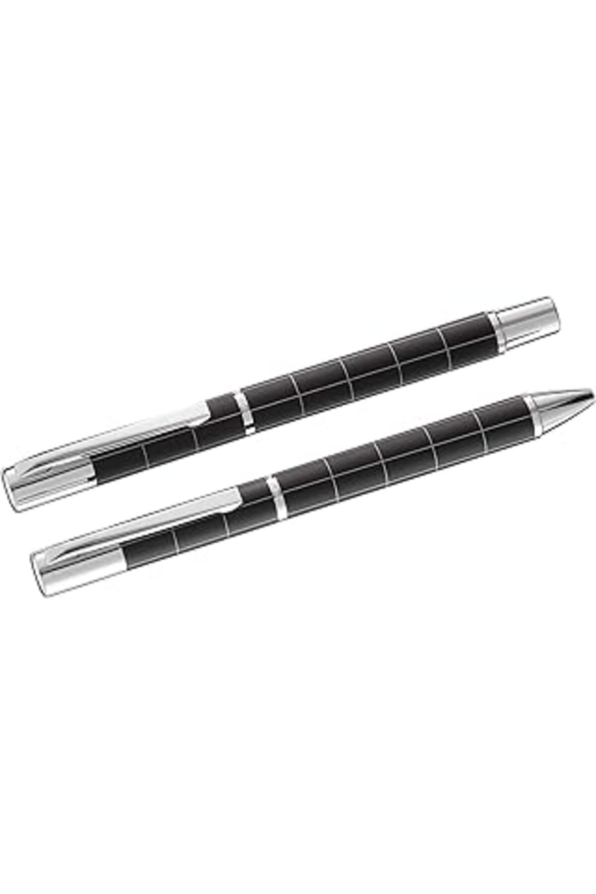 Mu Art Steelpen Active Serisi 1001Dt Slayt Siyah Dolma Kalem+Tükenmez Kalem