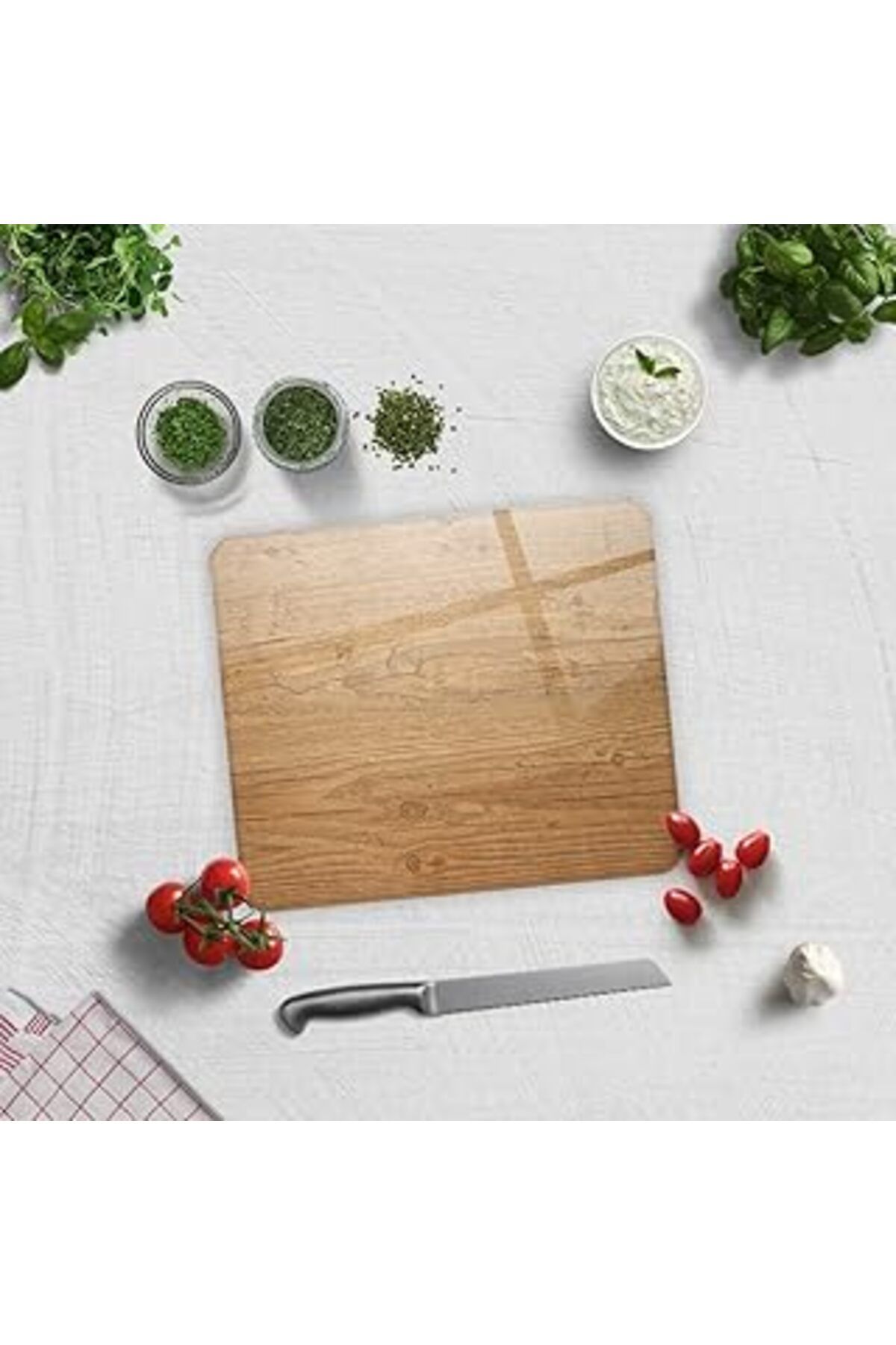 karadağsb Decorita Cam Kesme Tahtası - Cam Kesme Tablası | Retro Ahşap Görünümlü | (29Cm X 34 Cm)
