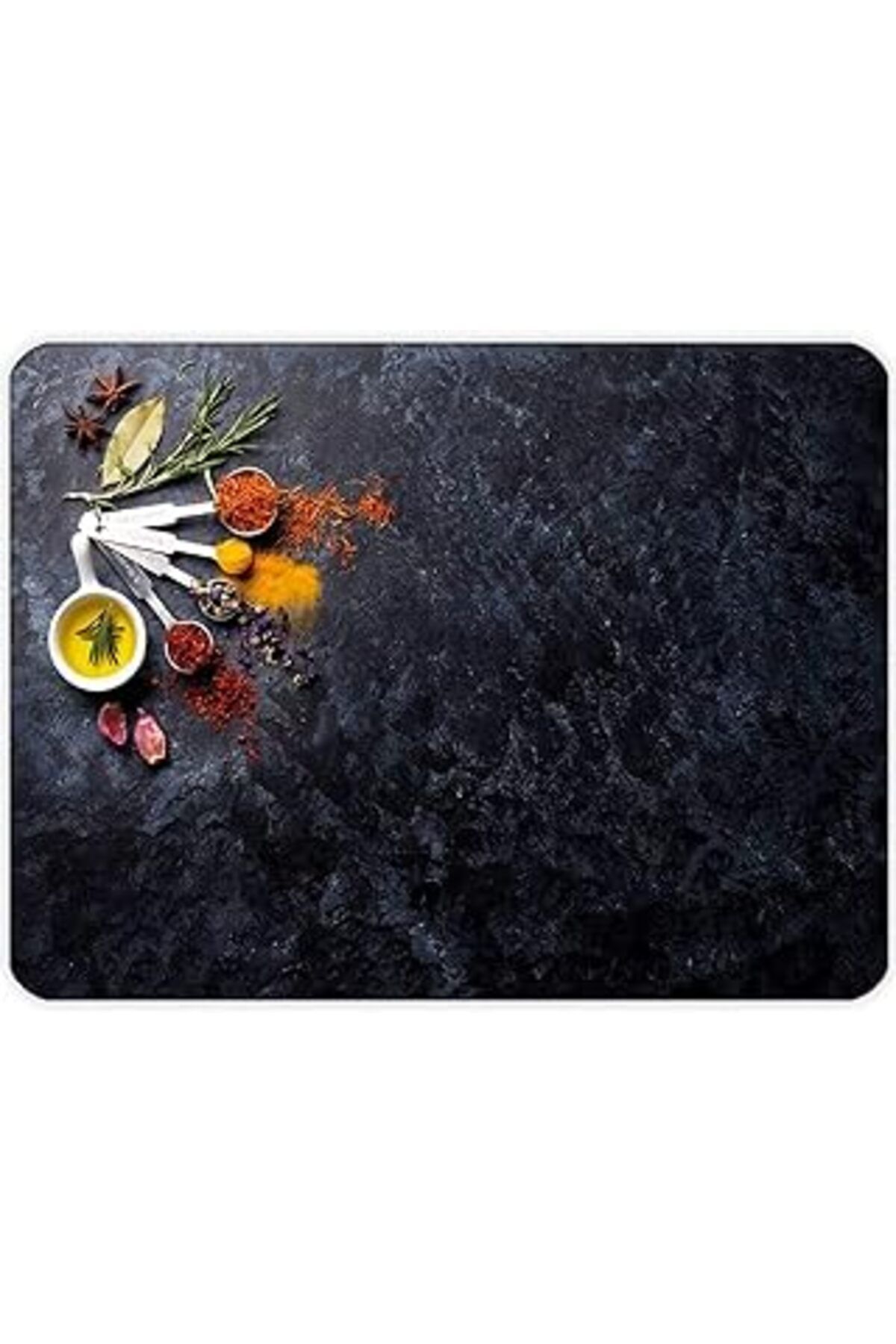 karadağsb Decorita 10001503018 Baharat Çeşnisi Cam Kesme Tahtası, 30Cm X 40Cm