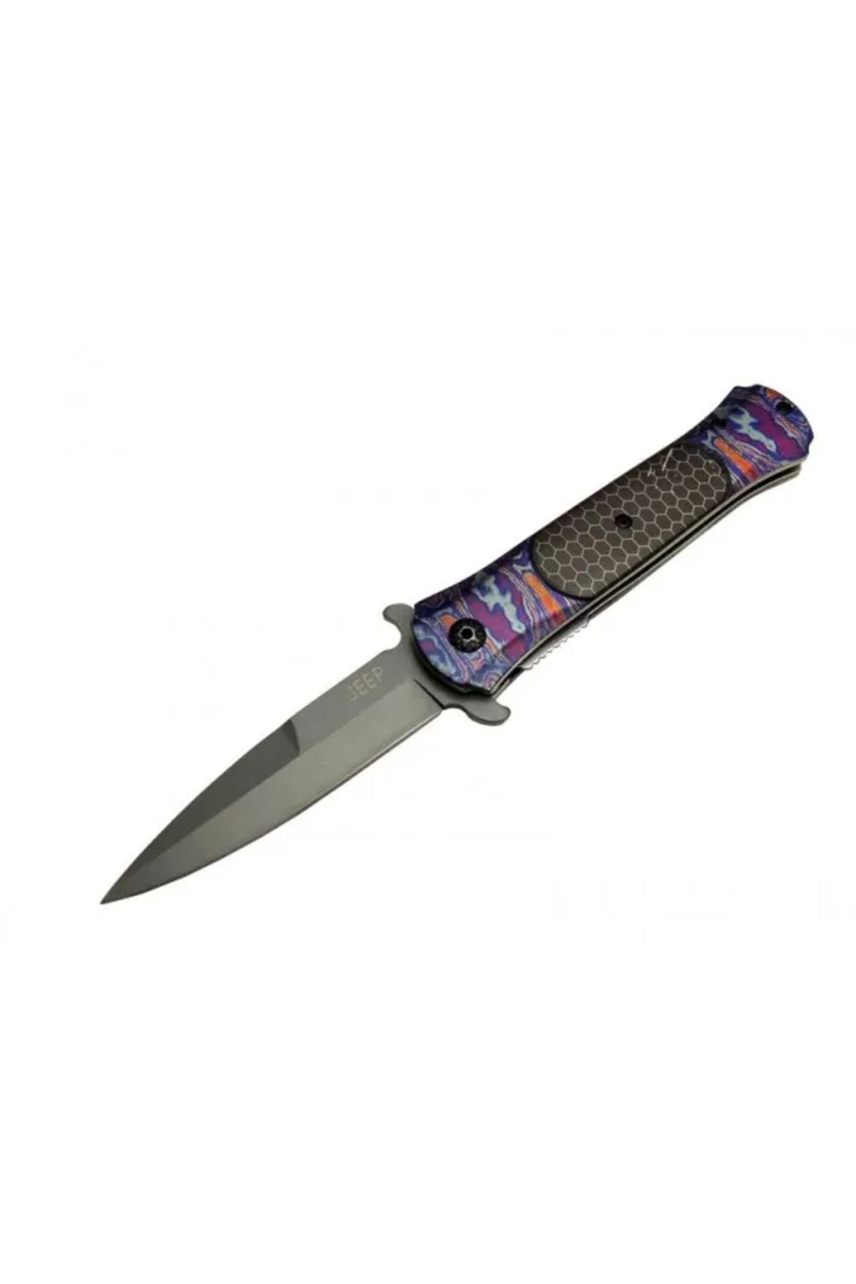Evinso Çakı Mor 22 Cm Yarı Otomatik , Kemerlikli