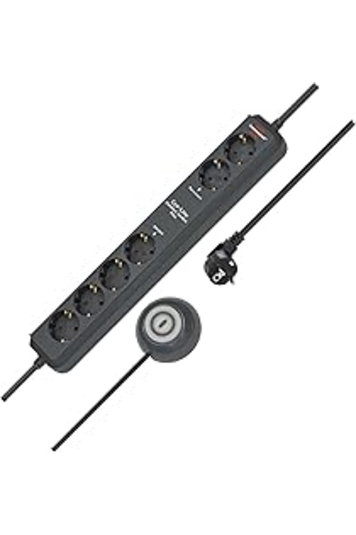 TBSProjects Brennenstuhl Eco-Line Comfort Güvenlik Anahtarlı 6'Lı Uzatma Priz
