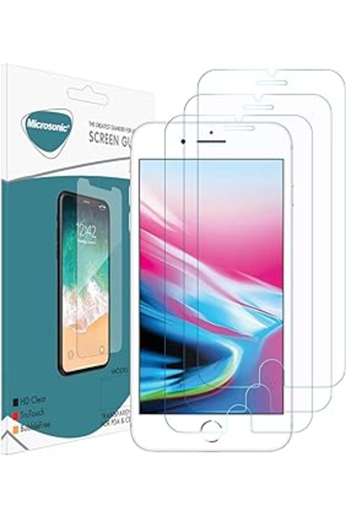 Pazarcan Microsonic Apple Iphone Se 2022 Ekran Koruyucu Nano Cam (3`Lü Paket)