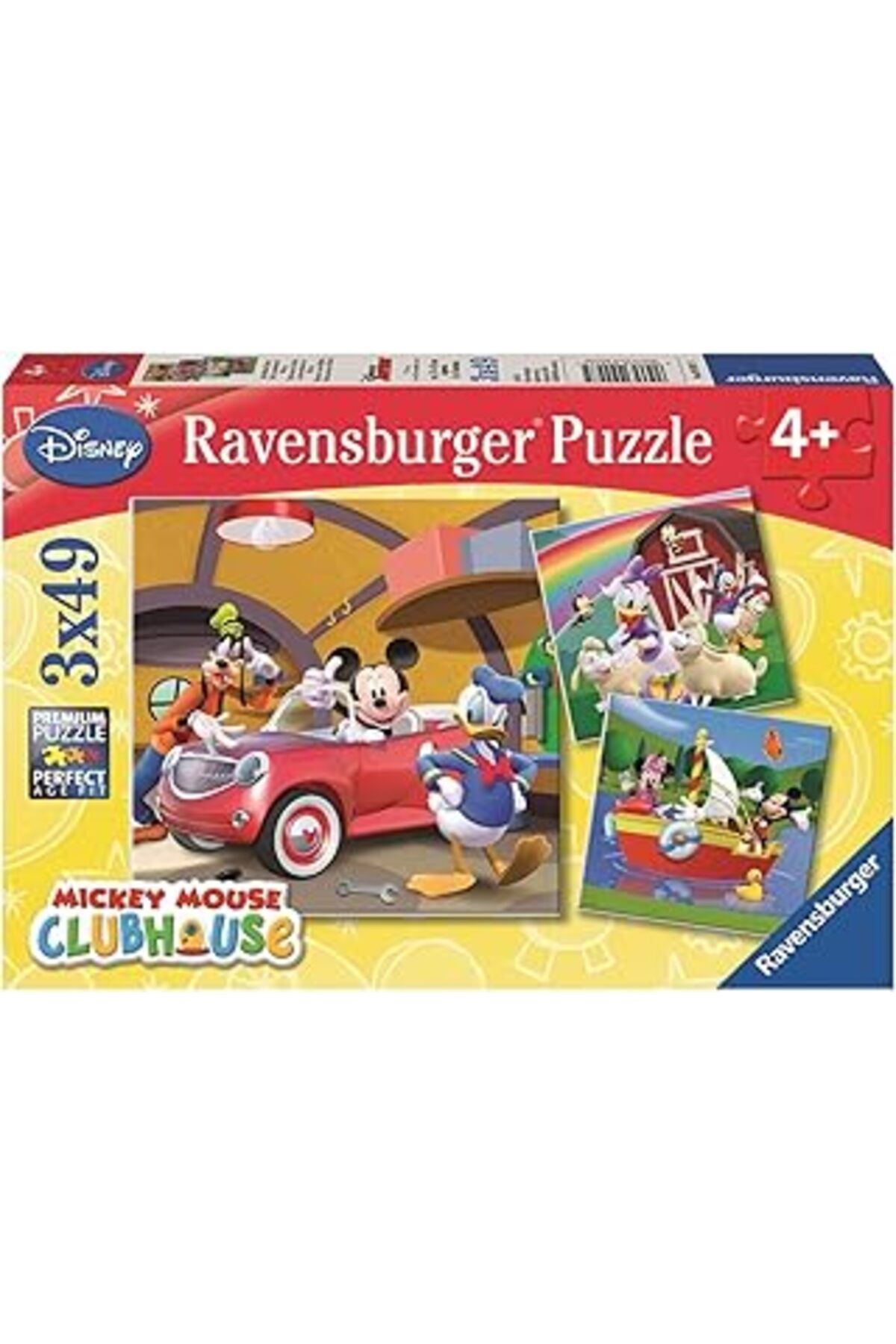 karadağsb Ravensburger (92475) - 3 X 49 Parça Puzzle Wd, Mickey Club House