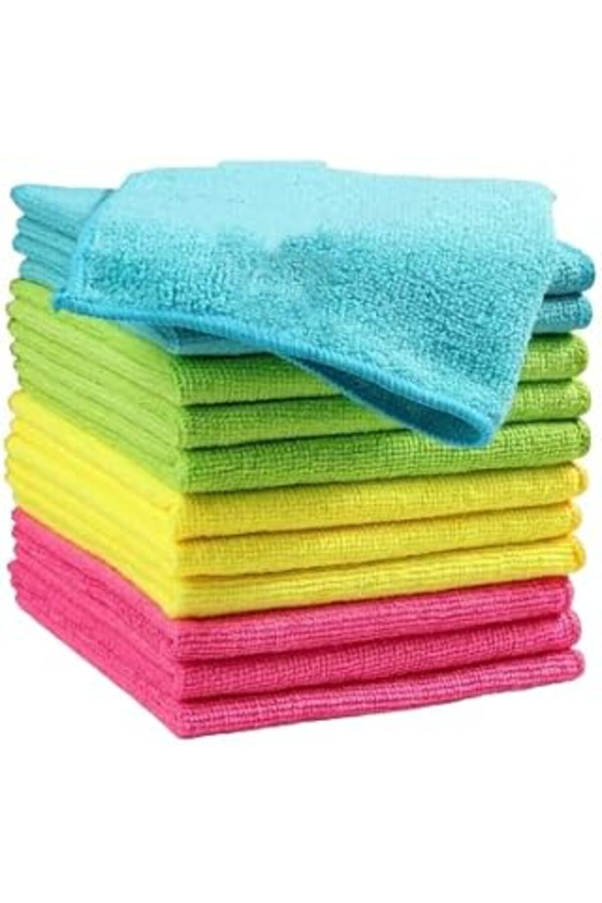 NZM TİCARET Wilma Secret Mikrofiber Temizlik Bezi 24 Adet 30X30 Çok Amaçlı İz Bırakmaz Temizlik Bezi - Renkli O