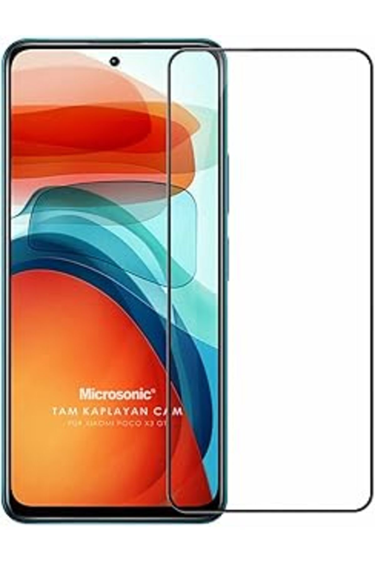 Pİ GLOBAL Microsonic Xiaomi Poco X3 Gt Tam Kaplayan Temperli Cam Ekran Koruyucu Siyah