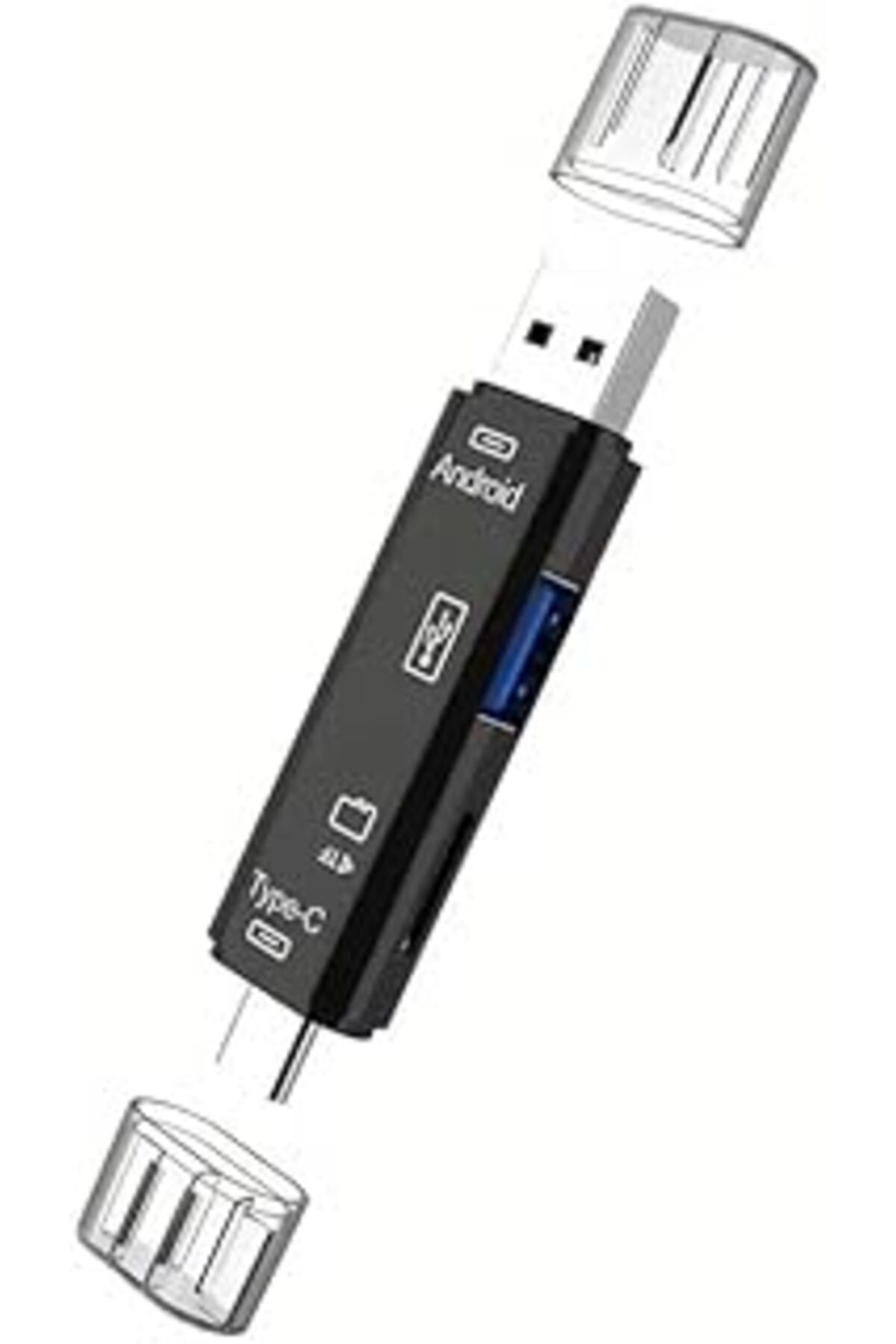 Mu Art Ahşap Moddestore Usb Otg Kart Okuyucu Type-C Ve Otg Uçlu Macbook Uyumlu Pc Bilgisayar Cep Telefonu Ve Not