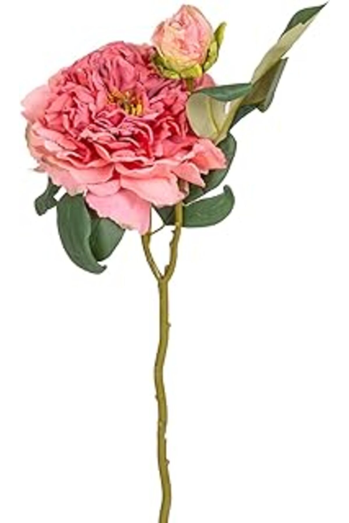 Mu Art Ahşap Herdekora Yapay Gül Tomurcuklu Koyu Pembe 50 Cm.