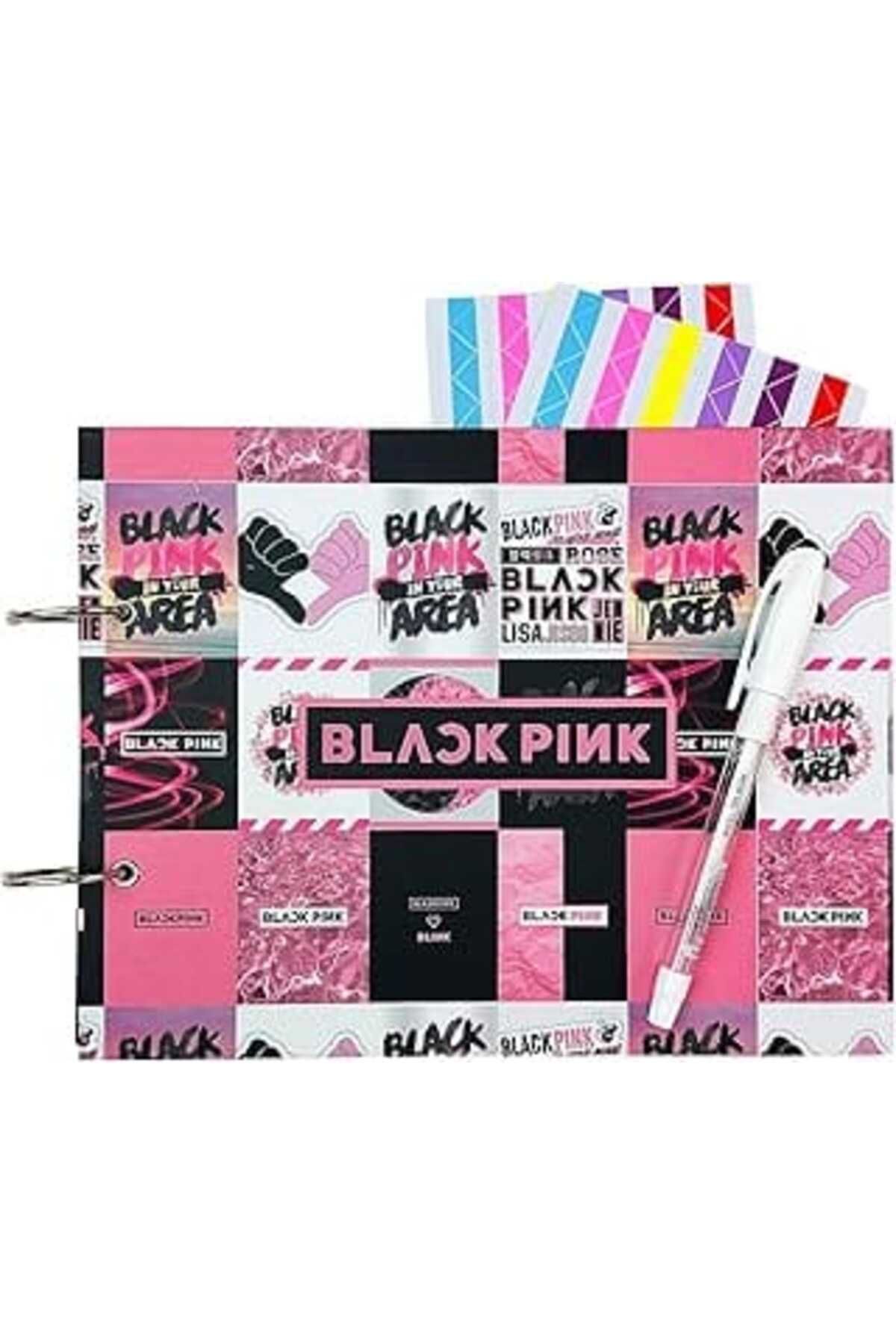 Roses Store Patladı Gitti Black Pink Tasarım Halkalı Fotoğraf Albümü; Beyaz Kalem Ve Yapıştırıcılı; Kendin Yap