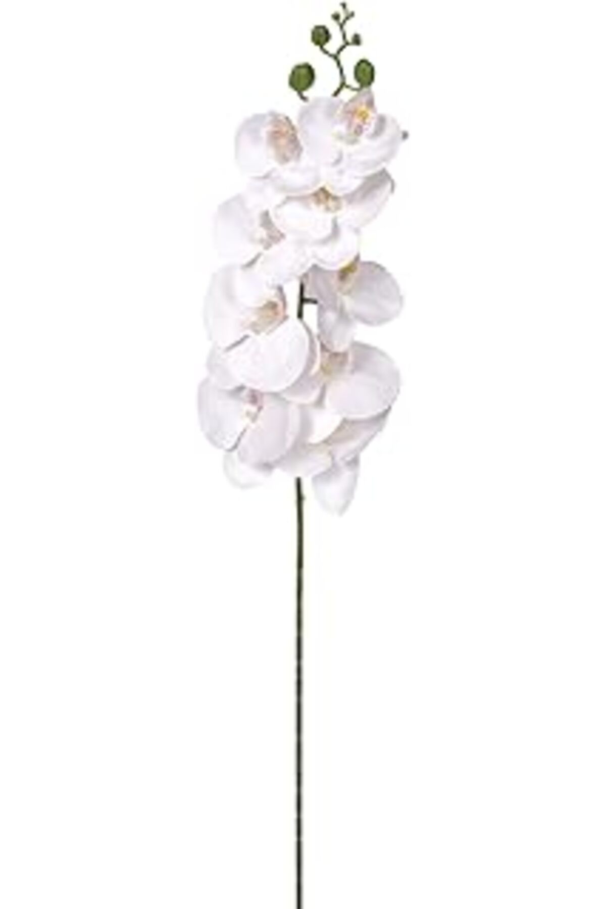 Mu Art Ahşap Herdekora Yapay Çiçek Orkide Gerçek Dokunuş Beyaz 95 Cm.
