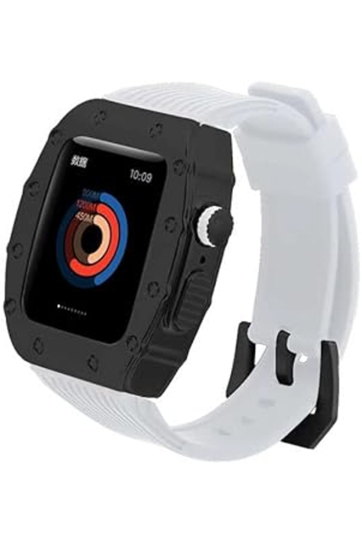 karadağsb Zore Apple İle Uyumlu Watch 44Mm Krd-65 Kordon Beyaz-Siyah