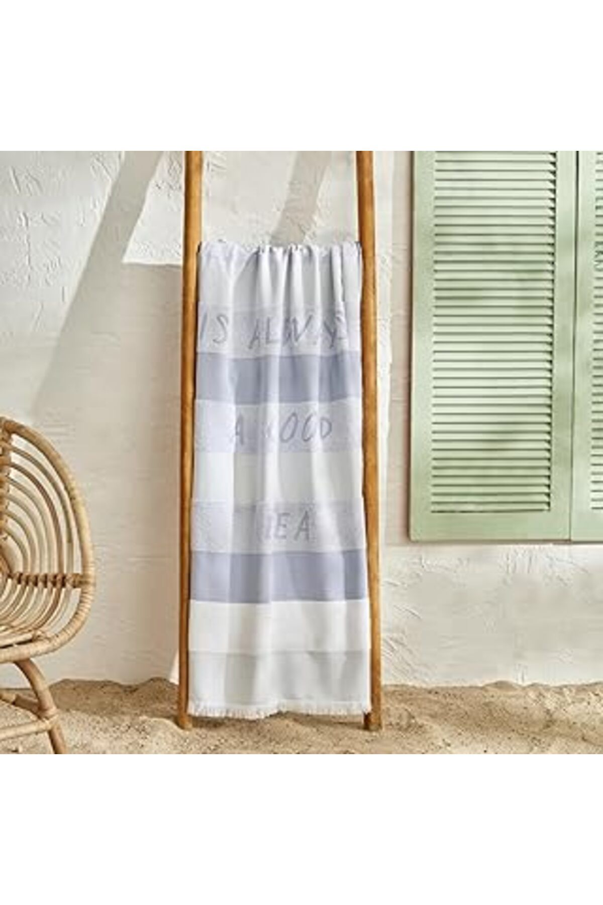 NZM TİCARET Beach Mavi Plaj Havlusu