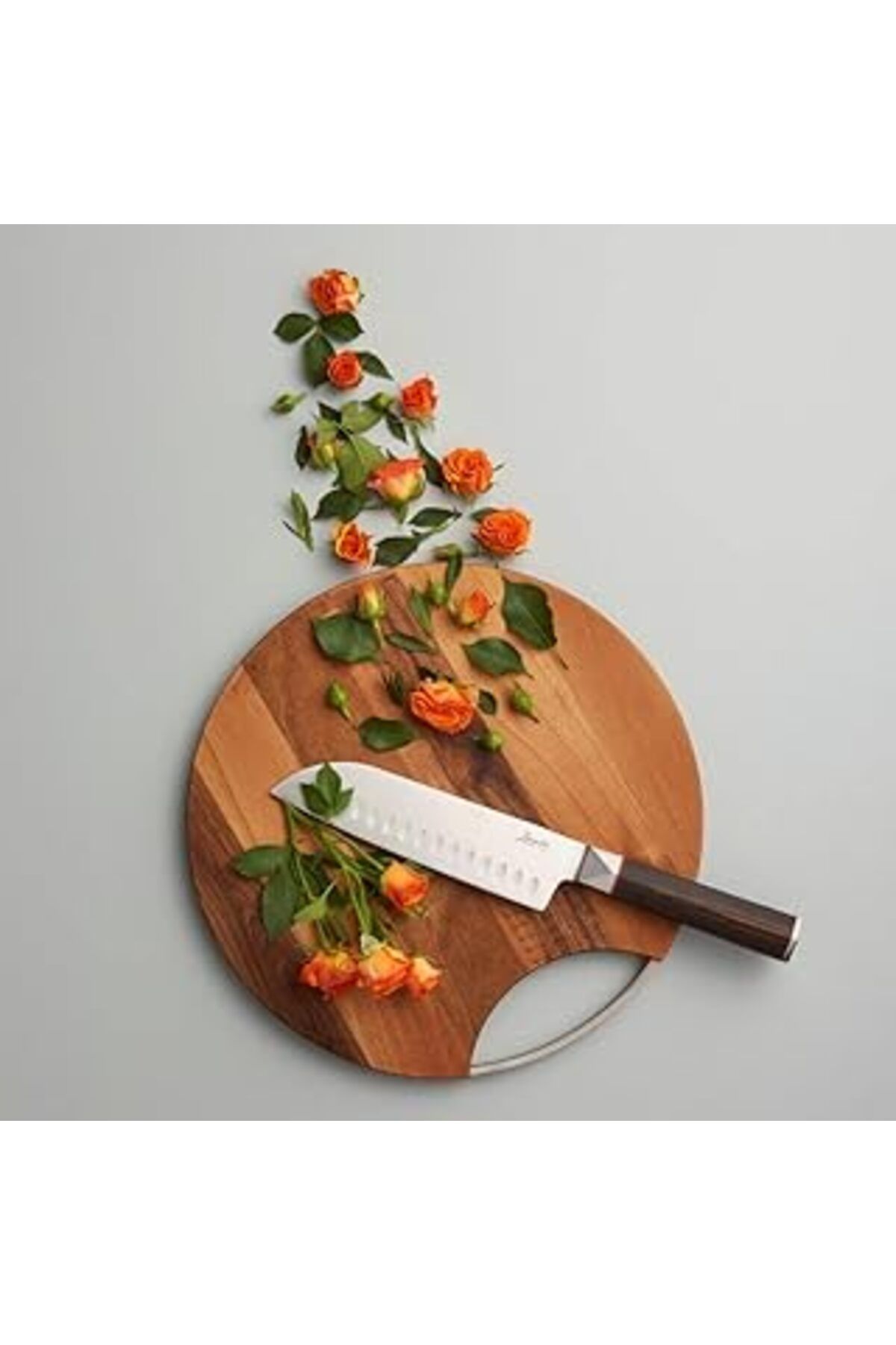 NZM TİCARET Jumbo Wood Mood Kesme Ve Sunum Tahtası Yuvarlak