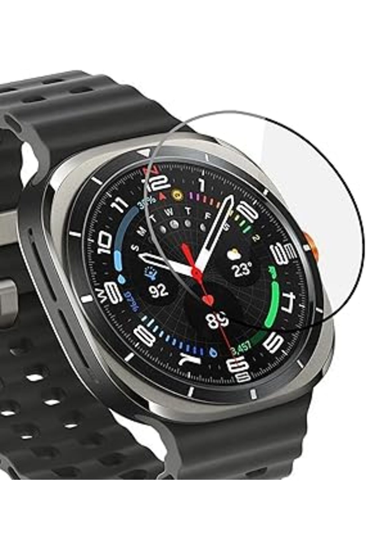 karadağsb Microsonic Samsung Galaxy Watch Ultra Tam Kaplayan Nano Cam Ekran Koruyucu Siyah