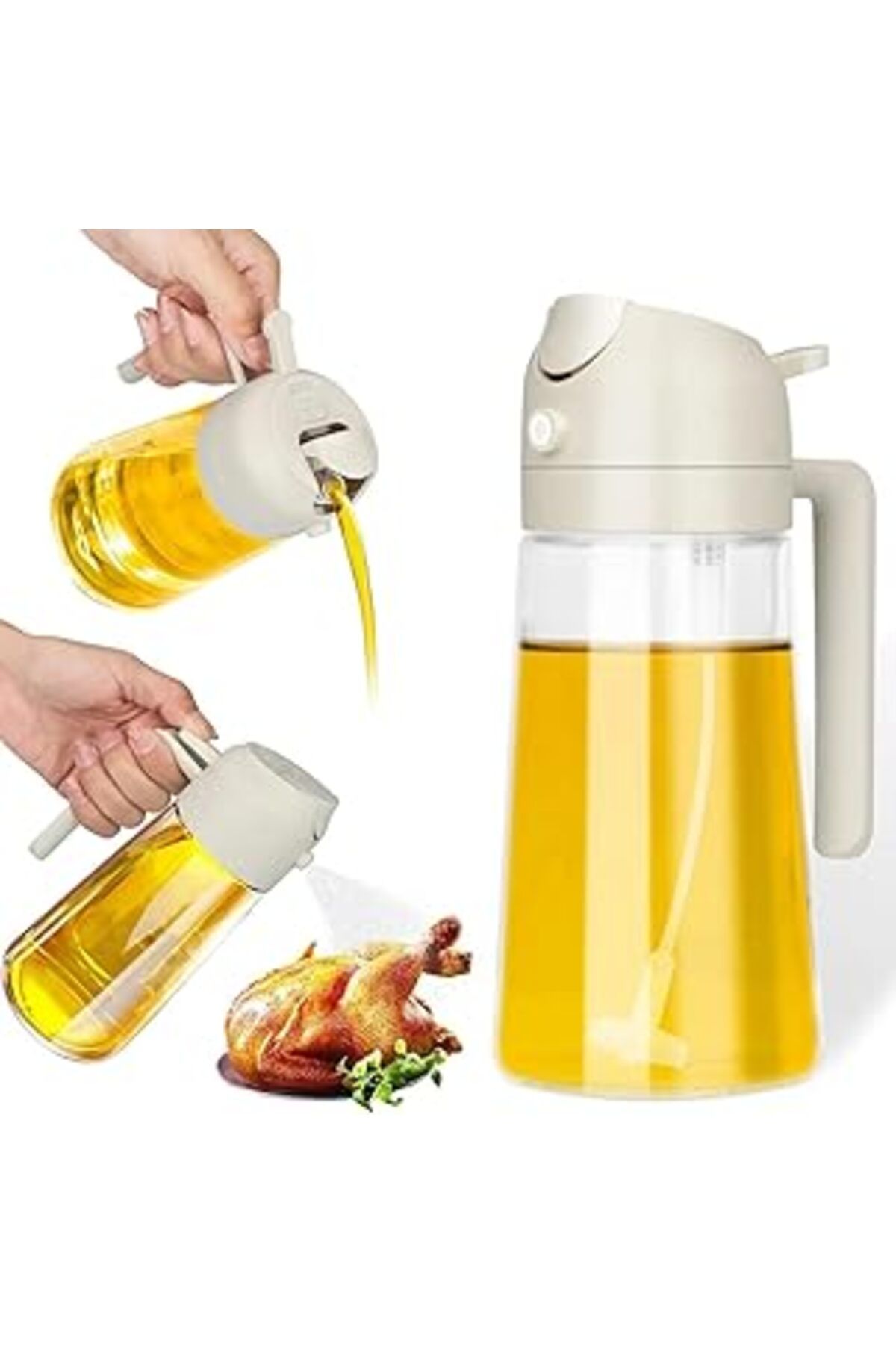 ASİTAN Orret Home Çift Fonksiyonlu 450 Ml Yağ Püskürtücü, Yağ Püskürtme Ve Dökme Özellikli, Cam Sprey Yağd