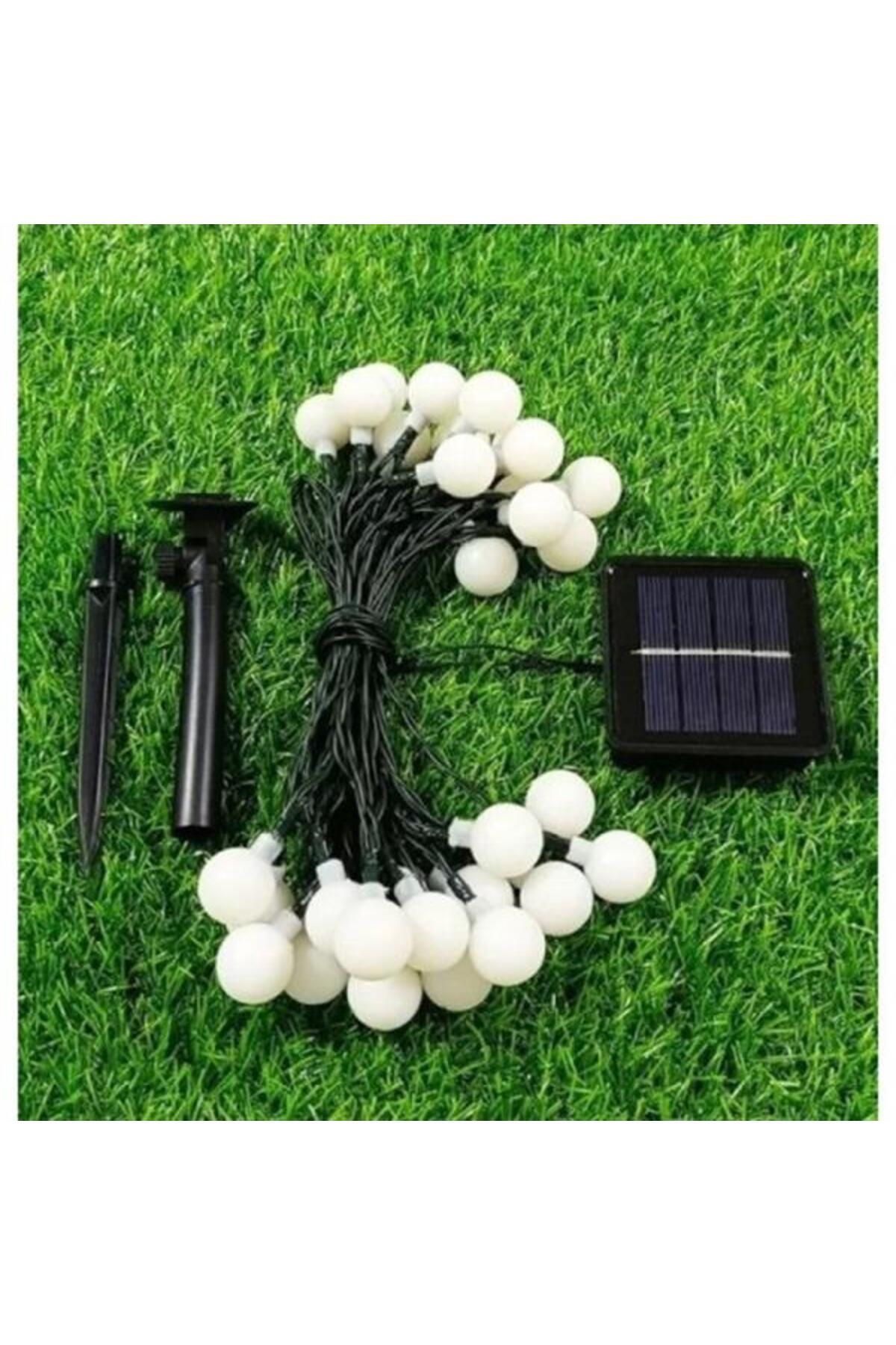 Mu Art Ahşap Solar 5M 28 Led Top Rgb Siyah Kablolu
