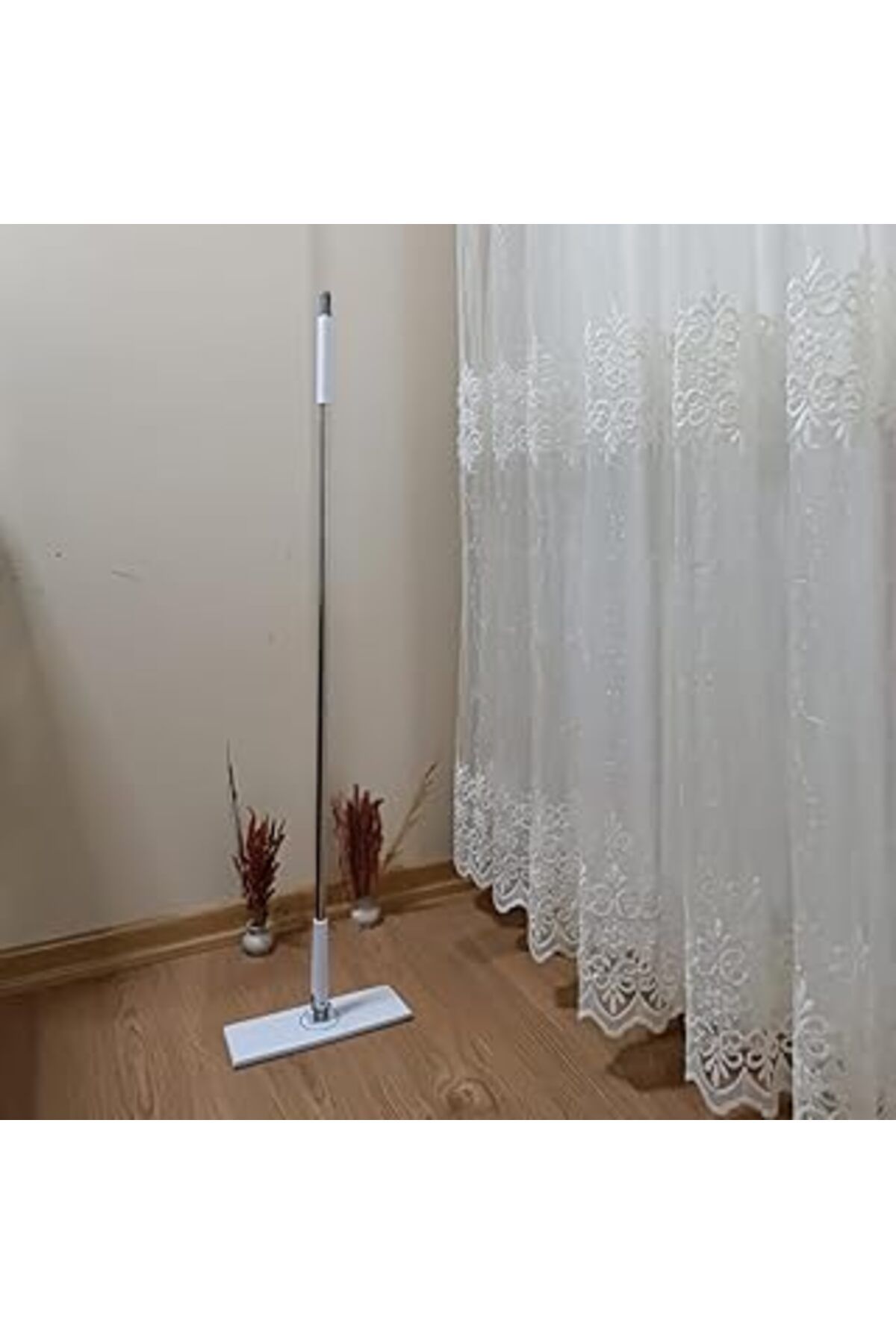 Pazarcan Küçük Tembel Mop - Tüm Bezleri Kendi Alabilen Otomatik Mop, 360° Dönebilen, Kullan At Bezler İçin