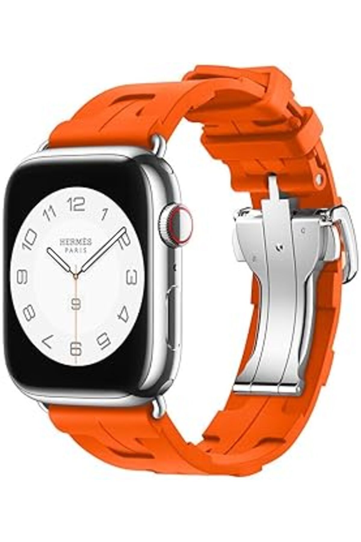 karadağsb Zore Apple İle Uyumlu Watch 38Mm/40Mm Spor Görünümlü Krd-94 Silikon Kordon Turuncu