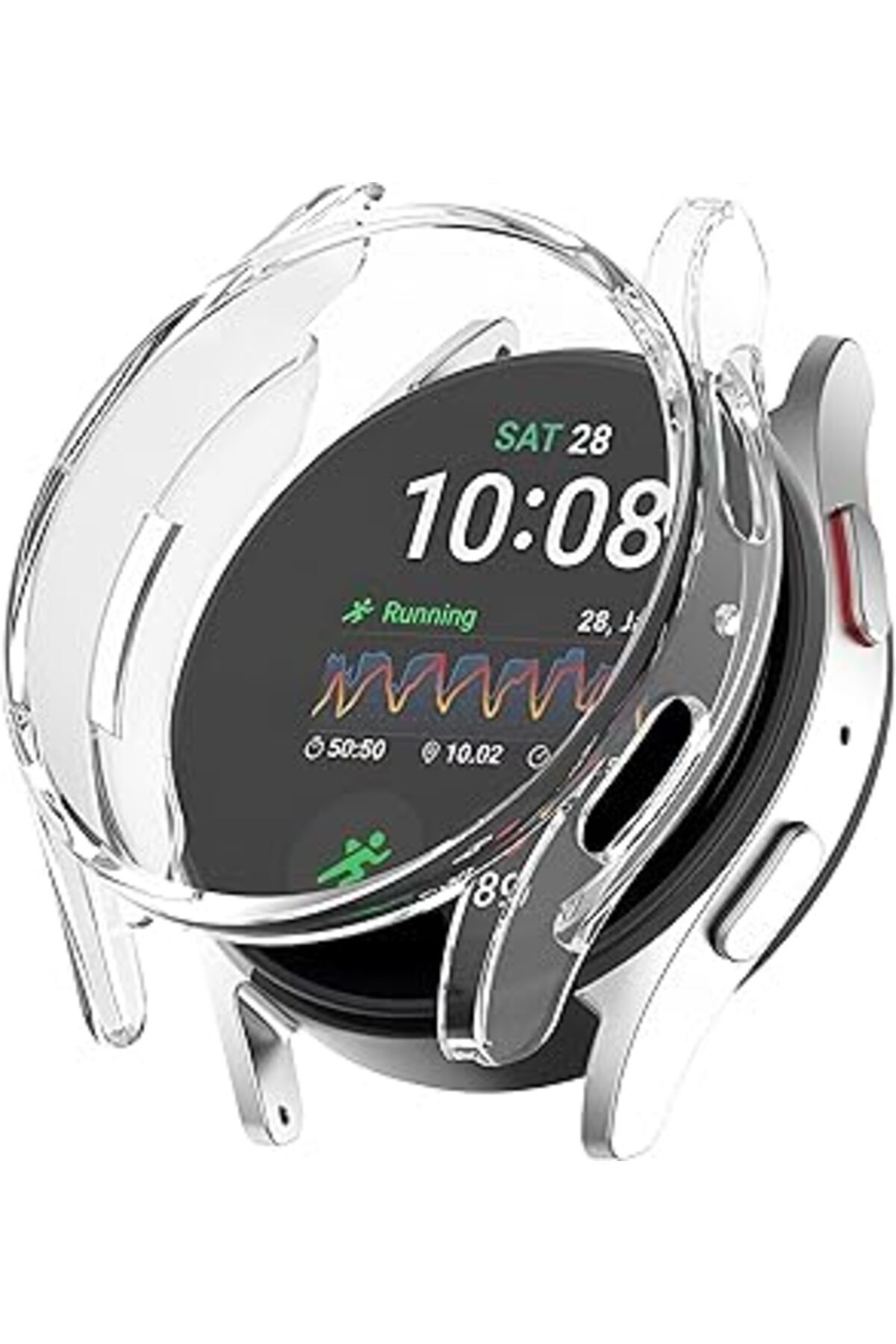 karadağsb Teknoft Samsung Galaxy Watch 7 44Mm İçin Saati Tam Saran Tpu Ekran Koruyuculu Çizilme Ve Darbelere
