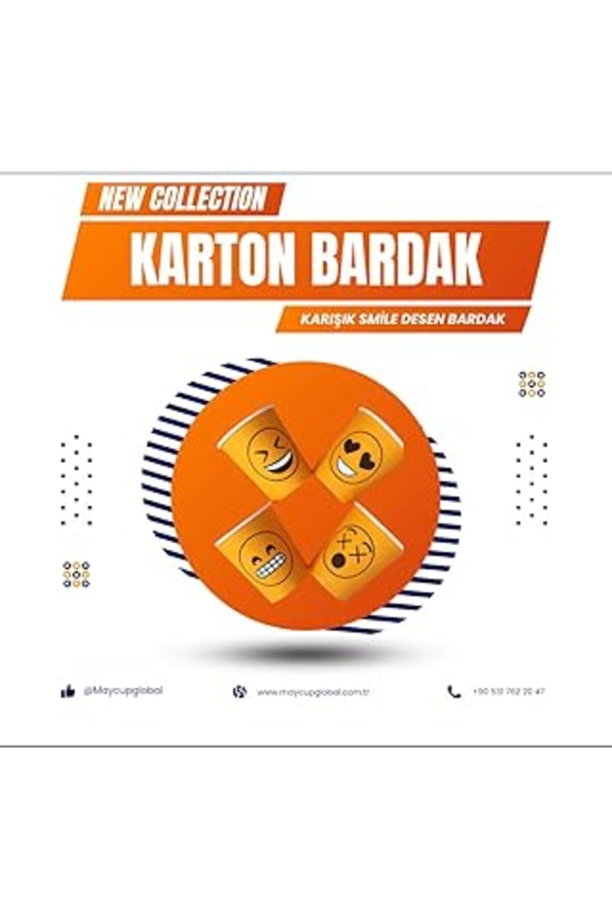 karadağsb Maycup 7 Oz Karton Bardak 300 Adet Karışık Desen