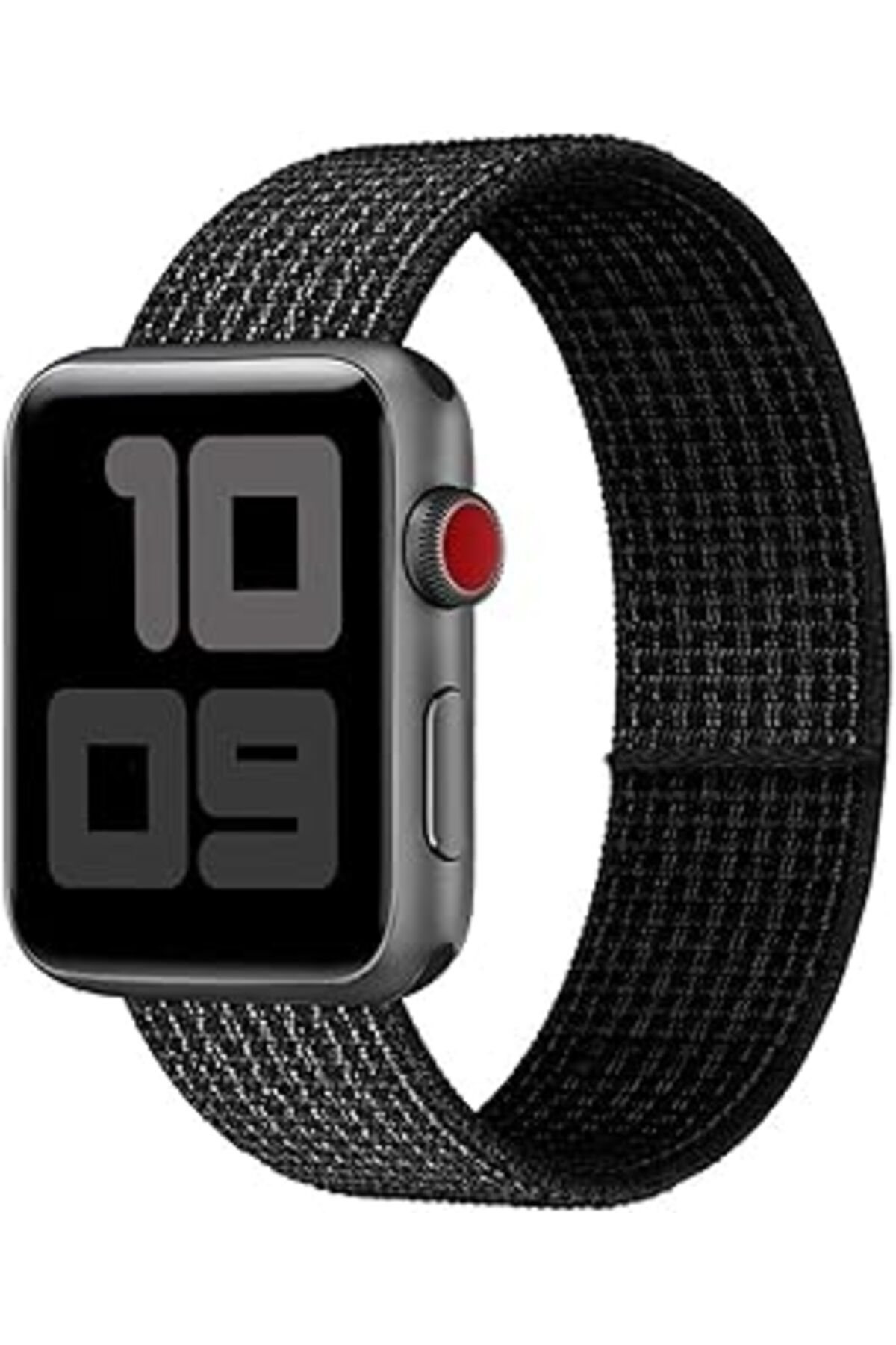 karadağsb Bause Apple Watch Se/8/7/6/5/4/3/2/1 Serileri Ile Uyumlu Cırtlı Spor Kumaş Hasır Kordon