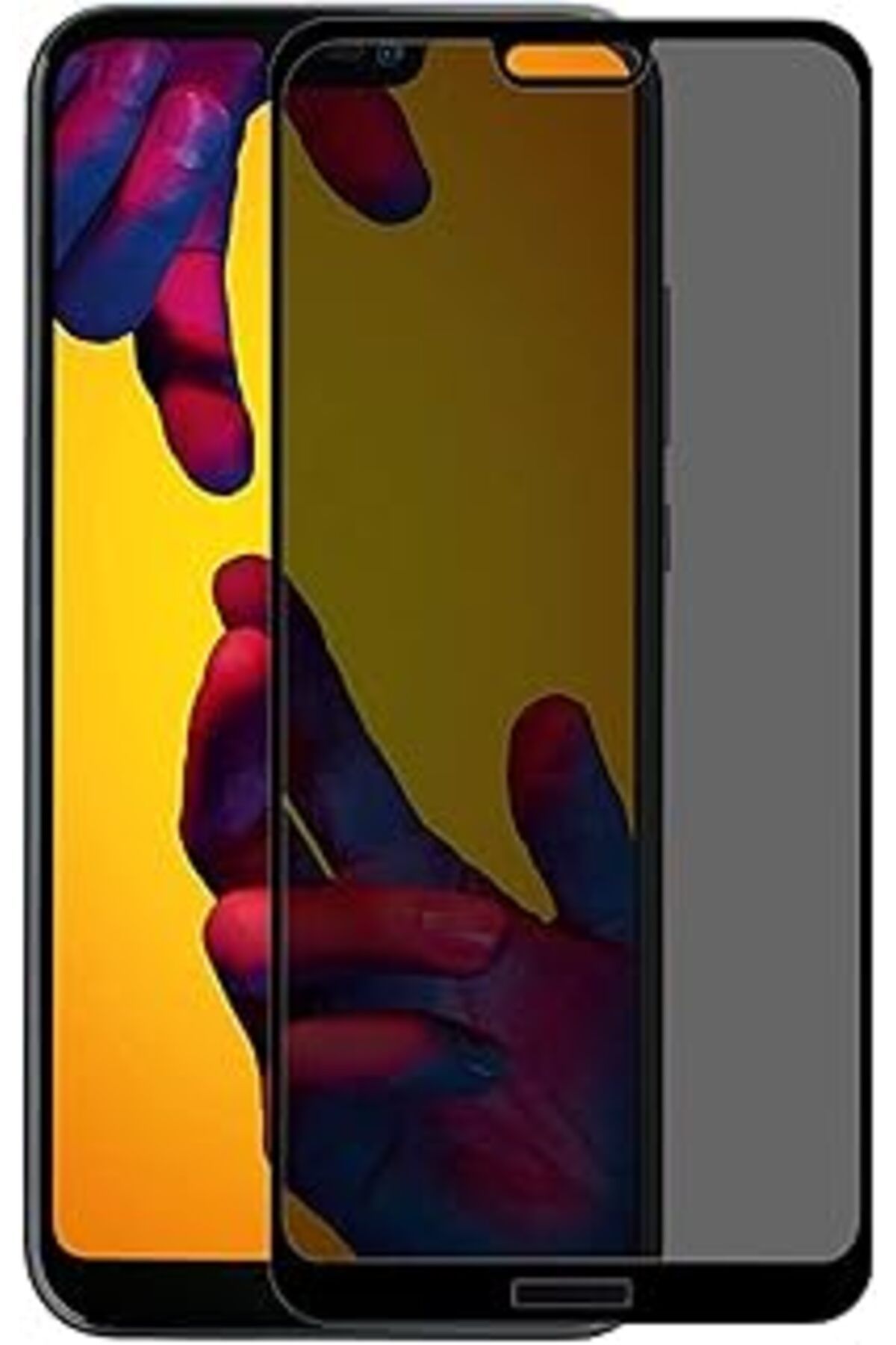 Pİ GLOBAL Microsonic Huawei P20 Lite Privacy 5D Gizlilik Filtreli Cam Ekran Koruyucu Siyah