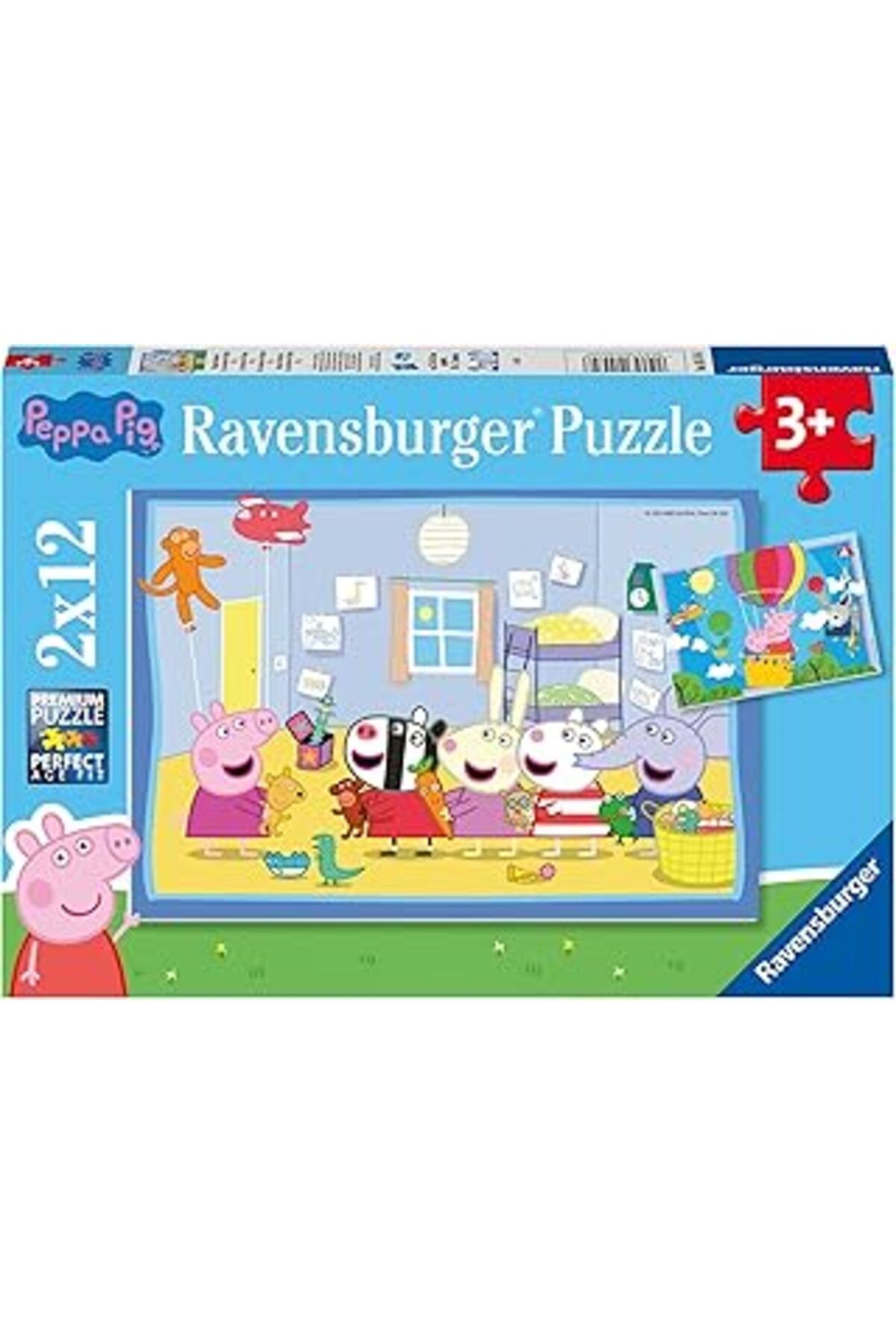 robotrend Ravensburger 55746 2X12 Parçalı Puzzle Peppa Macerada, Renkli