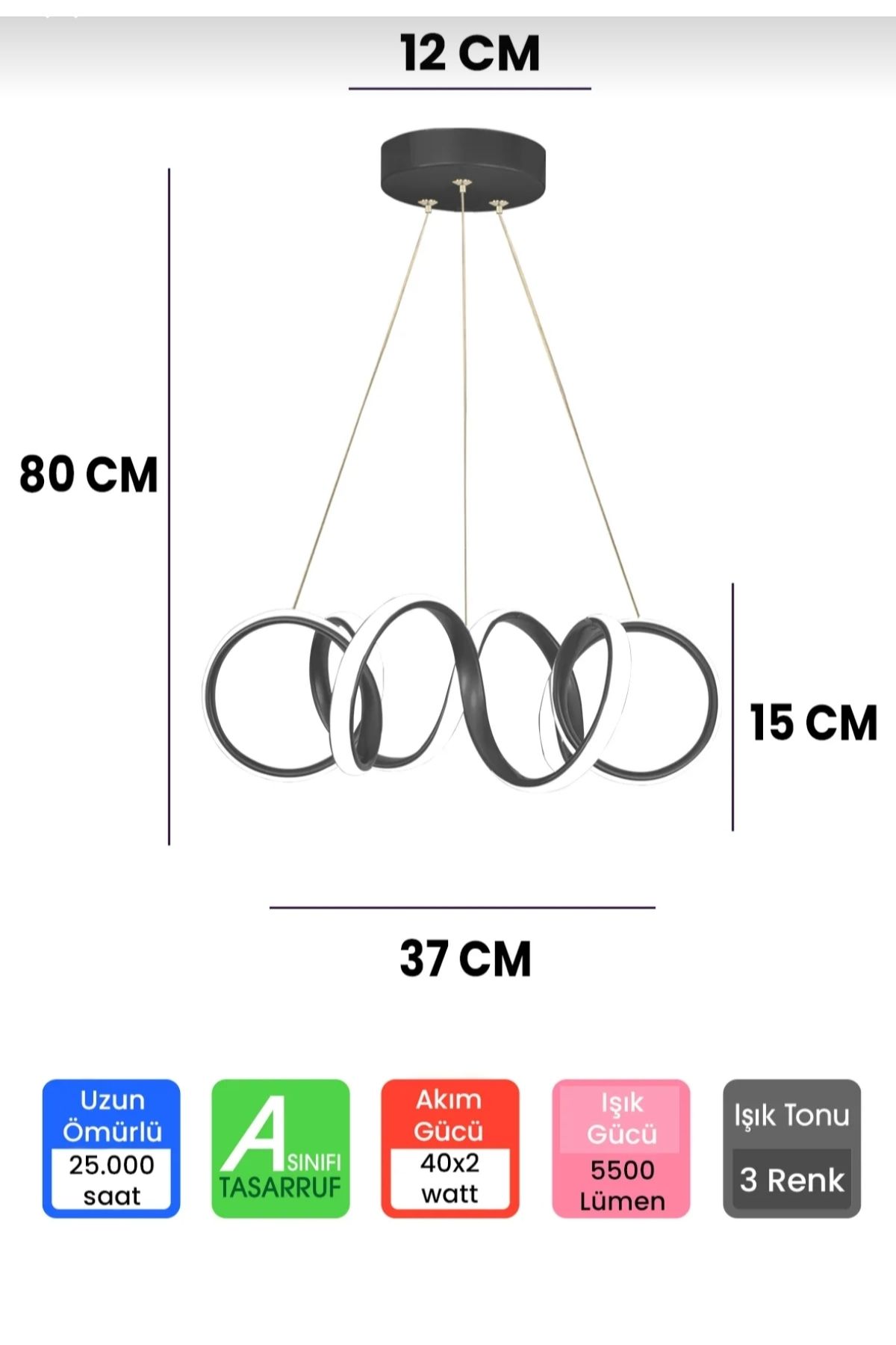 Home Kıvrım Modern Sarkıt Led Avize