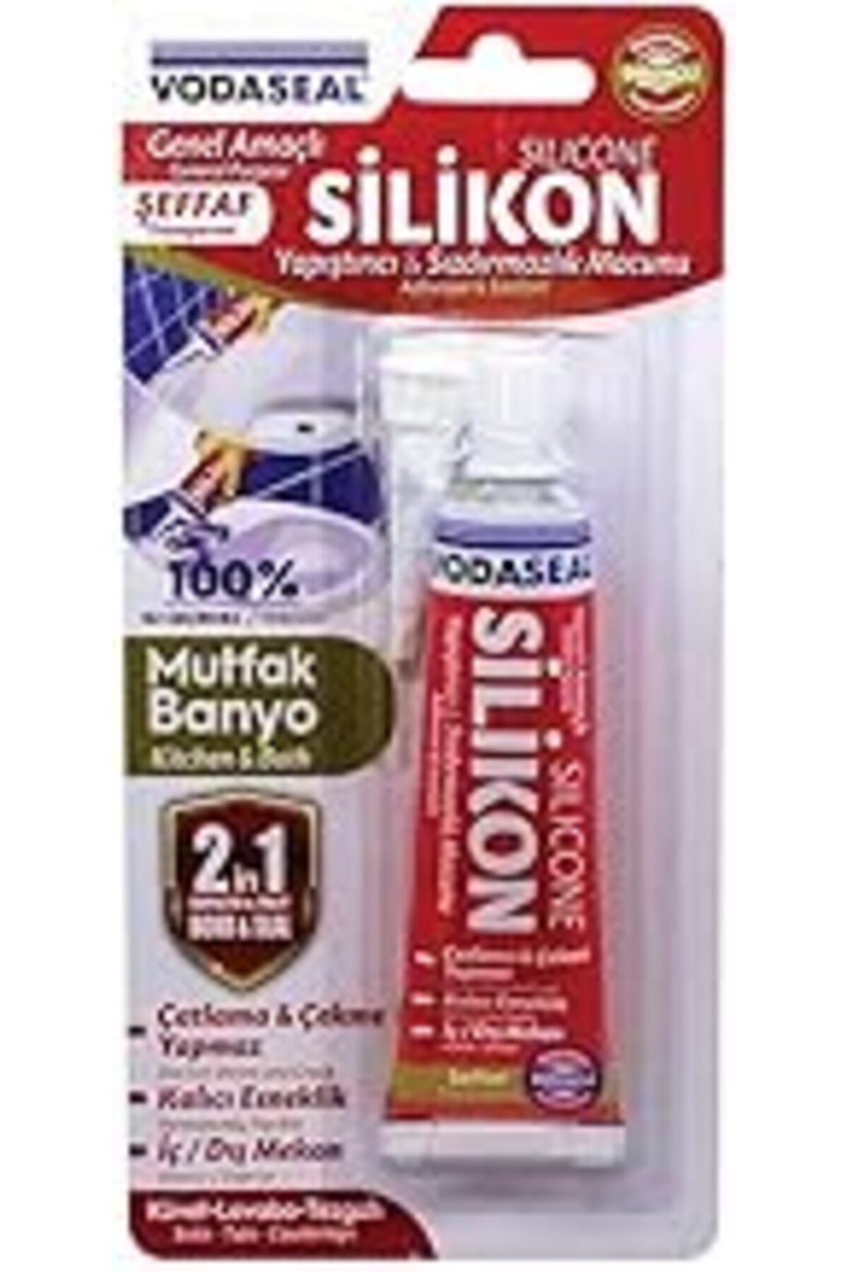 robotrend Vodaseal 53.01.029 Tüp Silikon, 50G, Şeffaf