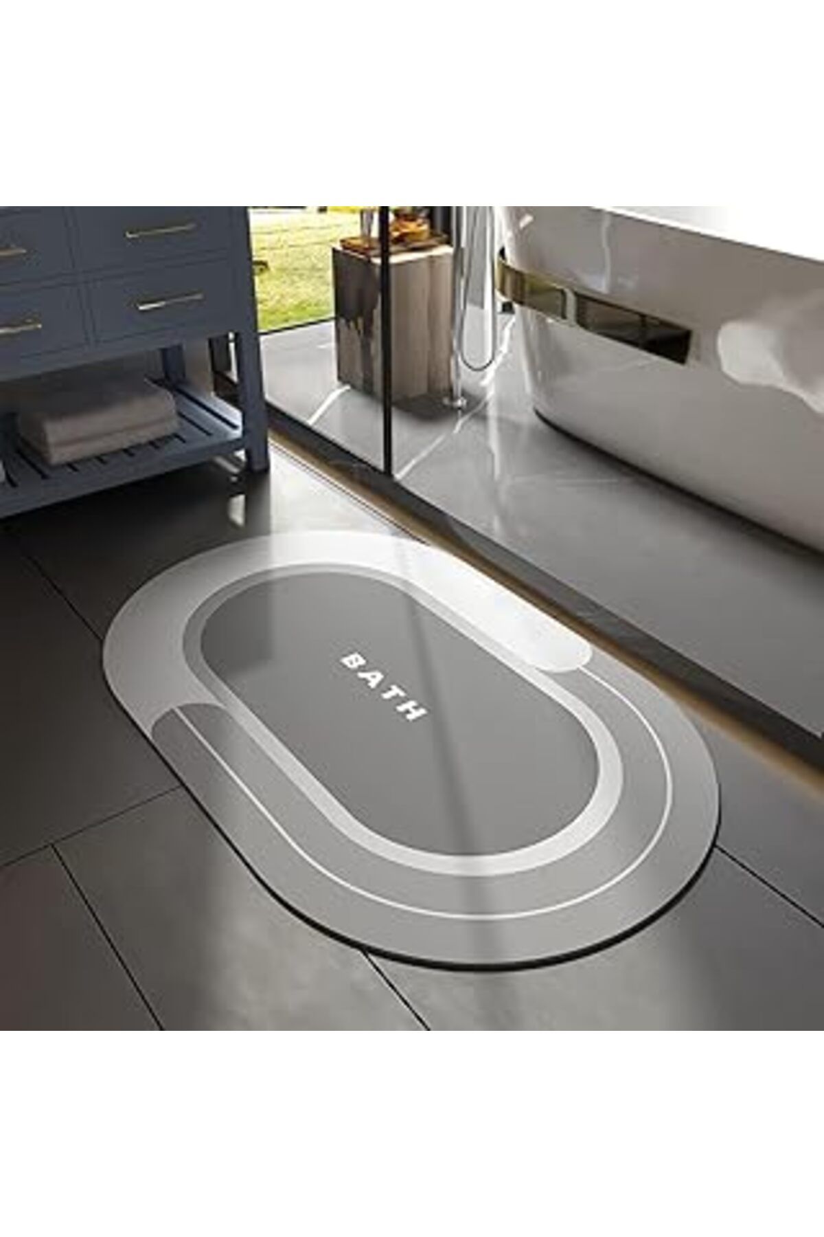 karadağsb Netmarkt Banyo Paspası-Banyo Paspası Banyo Halısı Emici Kaymaz Hızlı Kuruyan Lekeye Dayanıklı Banyo