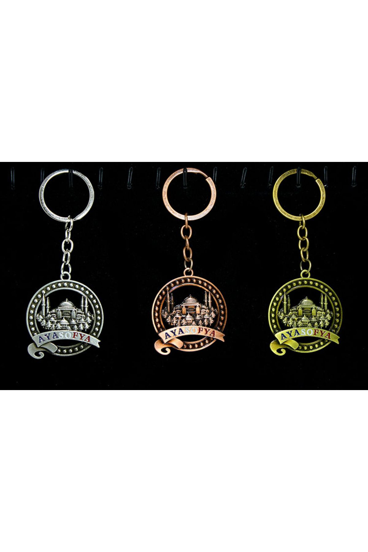 Allproduct Metal Ayasofya Anahtarlık Yuvarlak Tasarım