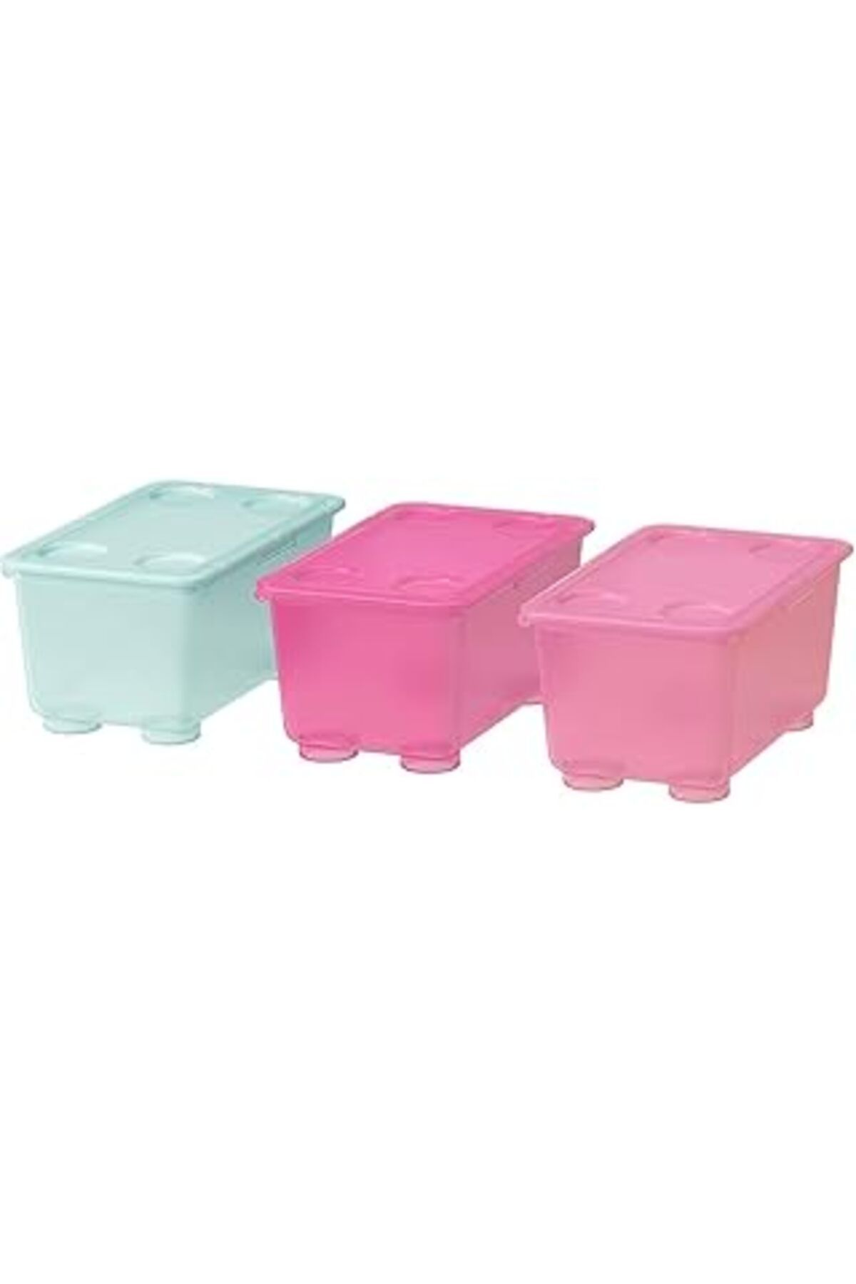 karadağsb Youngland Glis Kapaklı Kutu, Pembe/Turkuaz 17X10 Cm