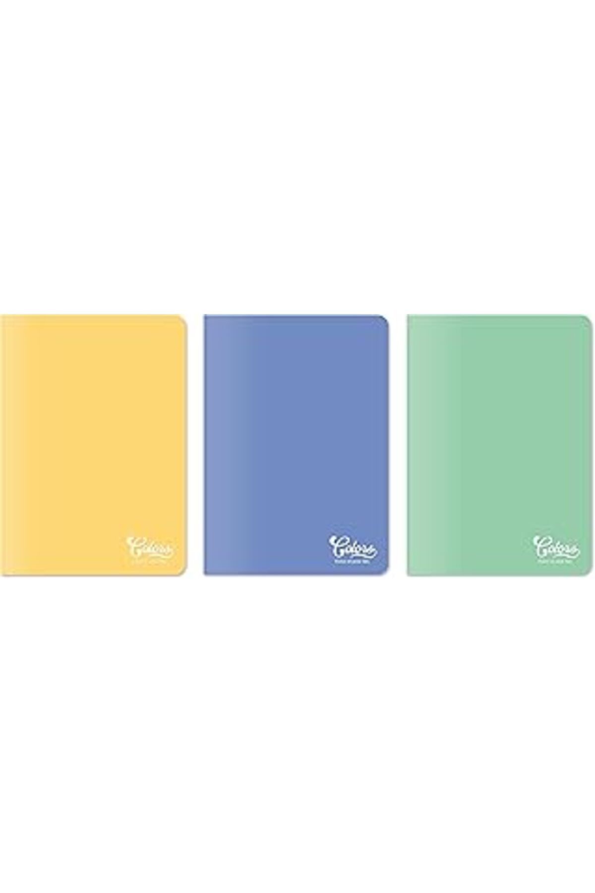 NZM TİCARET Meteksan Colors A4 60 Yaprak Kareli Defter 3'Lü Paket, Mor, Yeşil, Sarı
