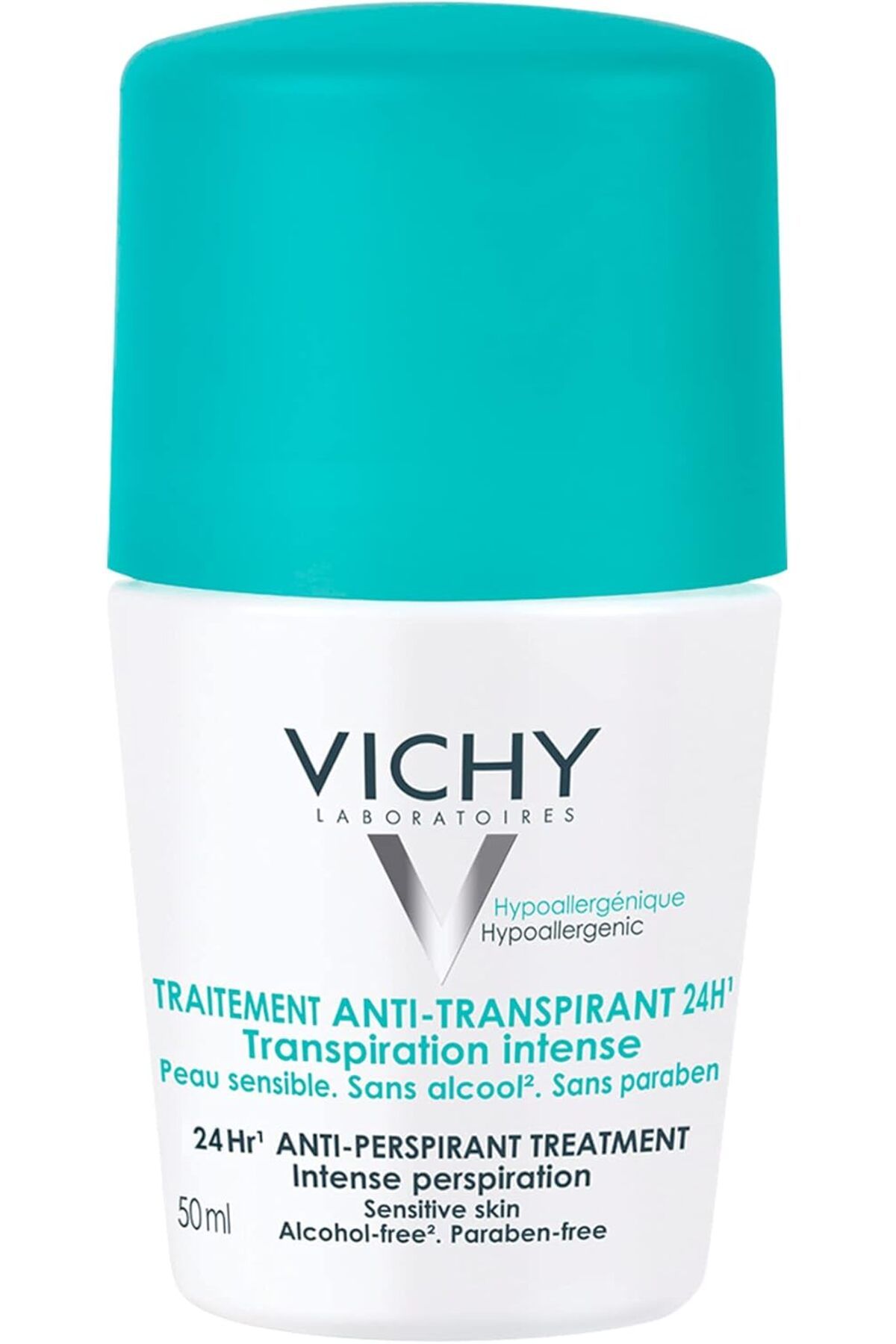 Vichy-Roll-On Deodorant Sensitive, 48 Hours, 50ml (Green), Refreshing 1