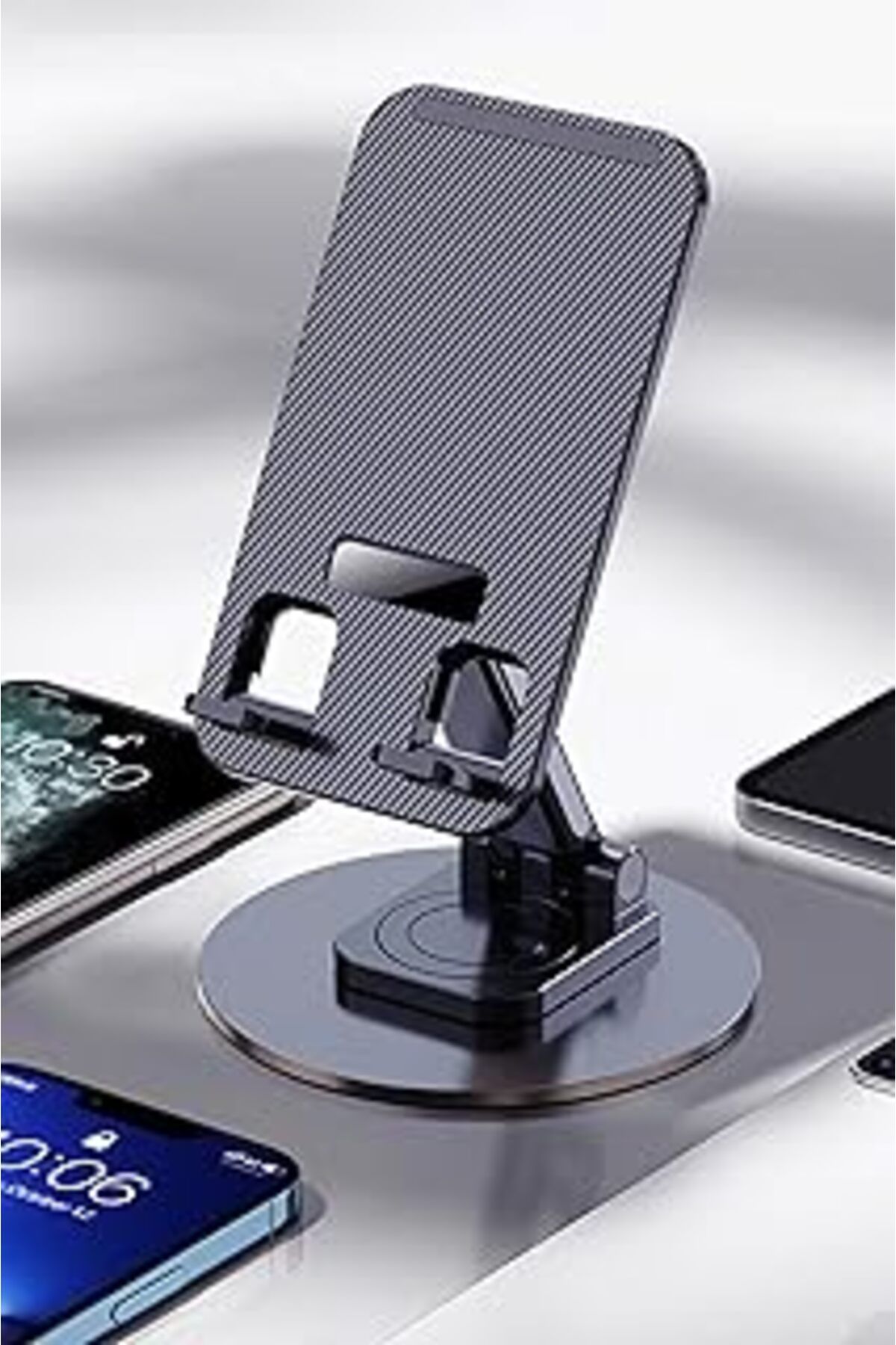 Mu Art Telvesse Kaliteli Katlanabilir 360 Dönen Ayarlı Telefon Tutucu Masaüstü Telefon Tablet Standı S014