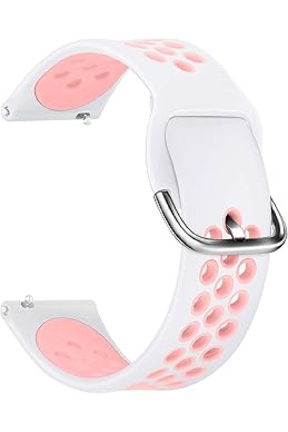 karadağsb Microsonic Huawei Watch Gt Active Rainbow Sport Band Için Kordon Beyaz Açık Pembe
