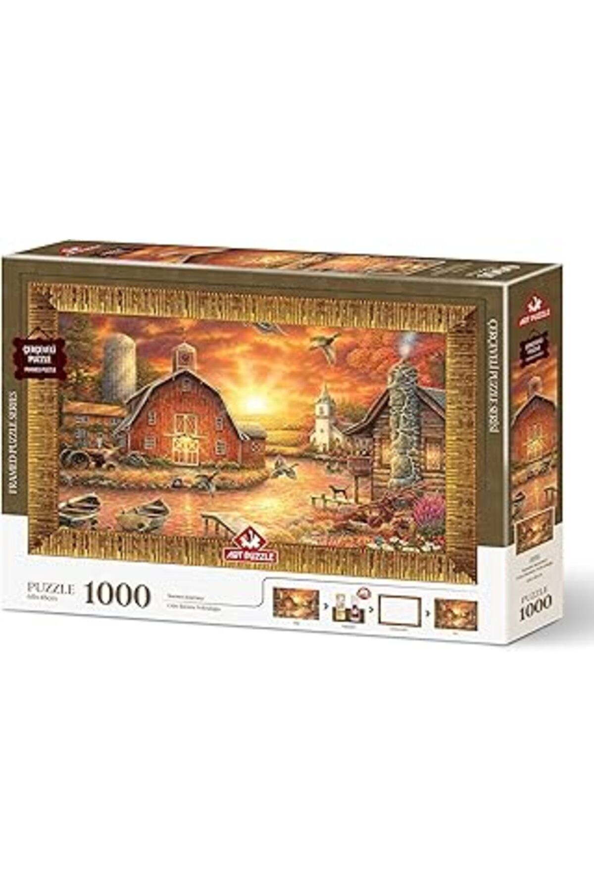 karadağsb Art Puzzle Gün Batımı Yolculuğu 1000 Parça Çerçeveli Puzzle