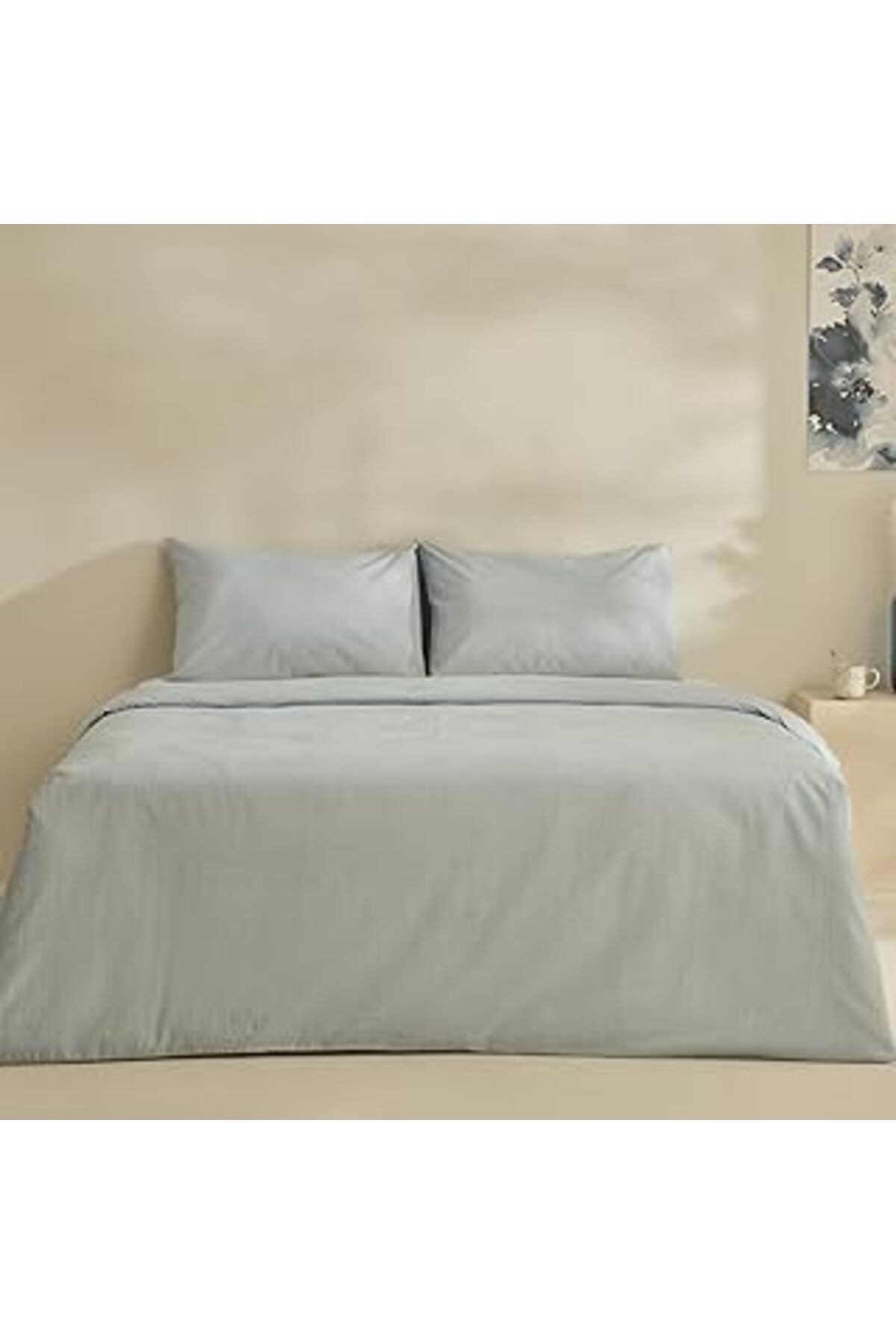 Mu Art Home Fiora Soft Touch%100 Pamuk Çift Kişilik Nevresim Takımı Mavi
