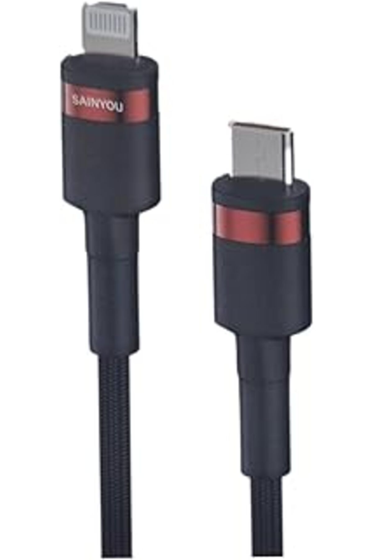 Mu Art Sainyou 22,5 W Pd Super Fast Type C To Ios A Kalite Güçlendirilmiş Hasir Şarj Ve Data Kablosu L