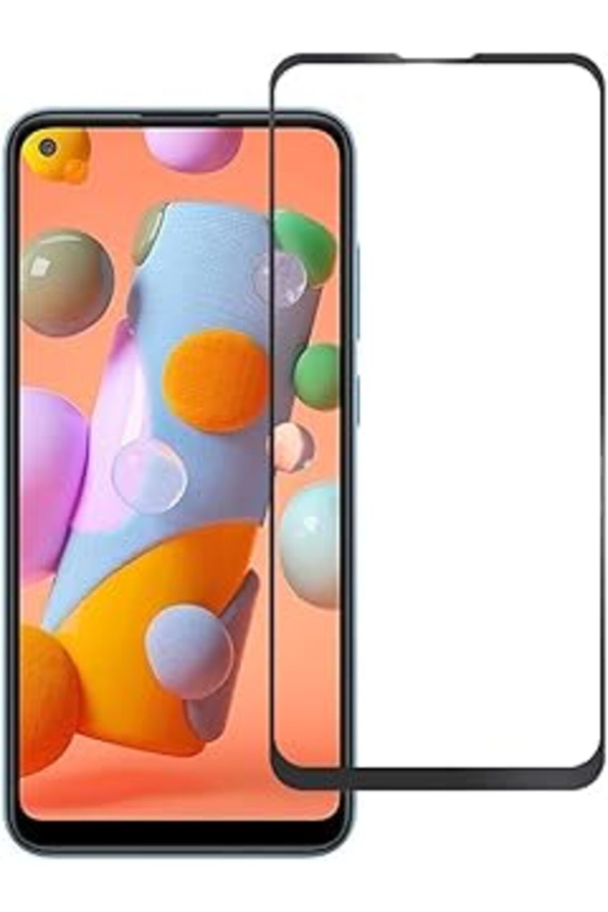 Pİ GLOBAL Toprak Bilişim Samsung Galaxy A11 Uyumlu 6D Ekran Koruyucu (Tamperli Cam)