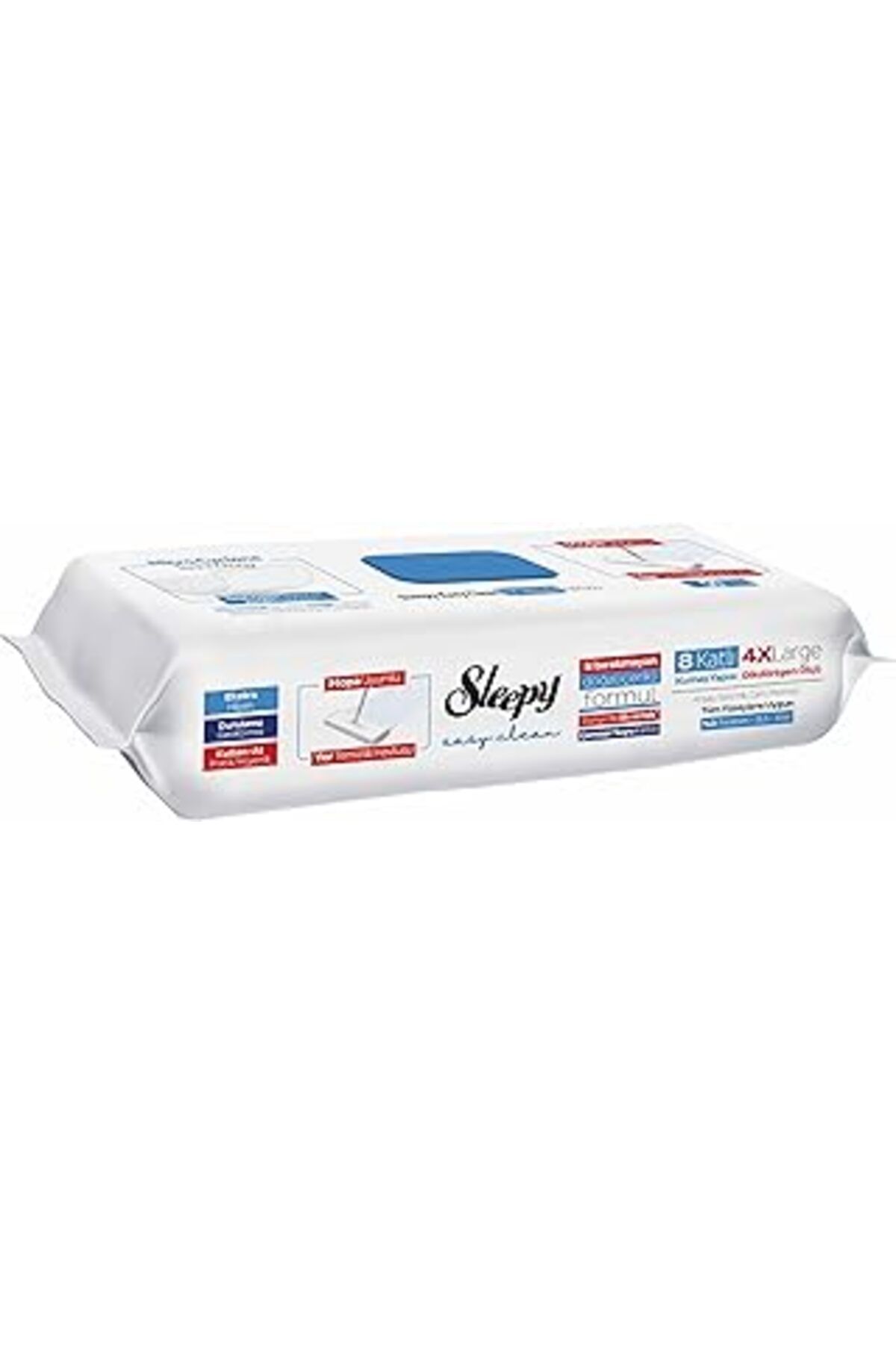 NZM TİCARET Sleepy Easy Clean Çamaşır Suyu Katkılı Mopa Uyumlu Yer Temizlik Havlusu 50 Yaprak