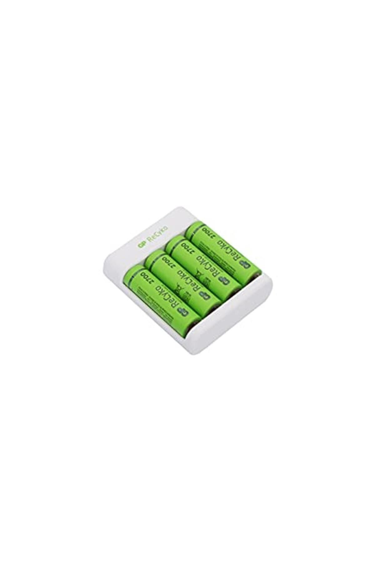 Techno Stock Recyko B441 Usb Aa-aaa Şarj Cihazı Recyko 2700 Mah Aa Kalem Pil 4'lü